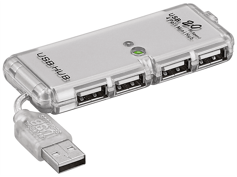 GOOBAY 68879 4-FACH HI-SPEED HUB GREY, USB HUB, Grau/Silber | MediaMarkt