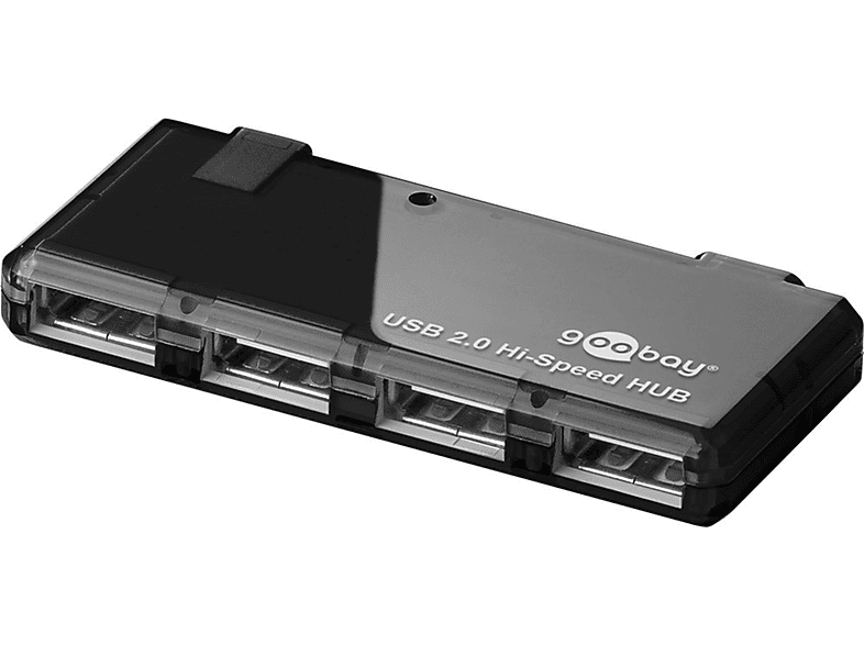 GOOBAY 95912 4-FACH USB 2.0 Hi-Speed NETZTEIL, HUB HUB, Schwarz MIT