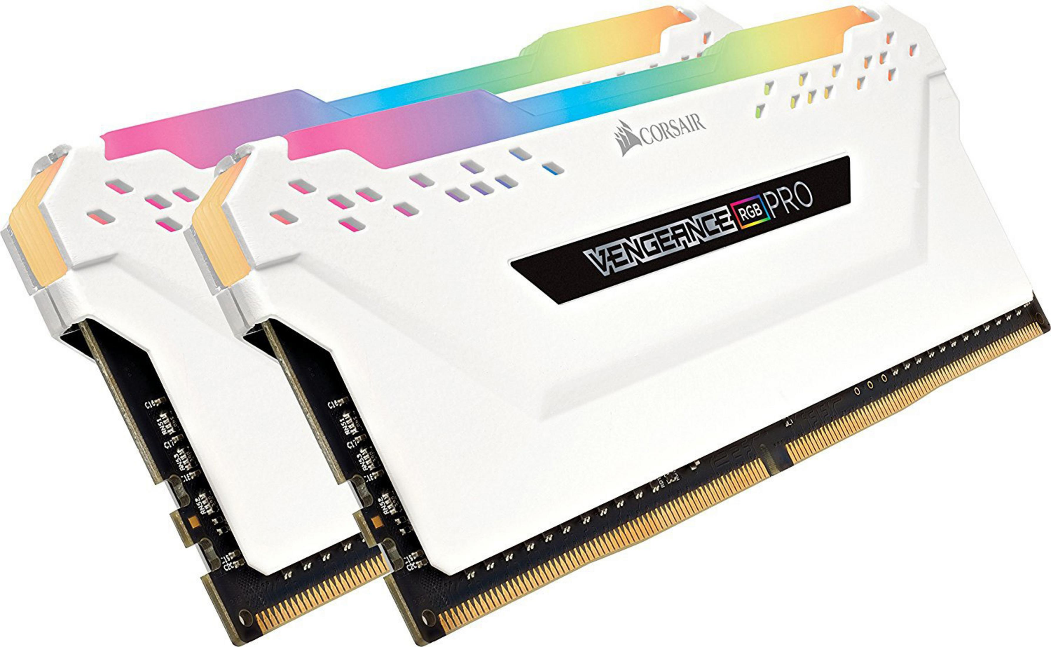 DDR4 PRO RGB 16 16GB KIT(2X WH 2666MHZ CORSAIR 8GB) Arbeitsspeicher VENGEANCE GB DDR4