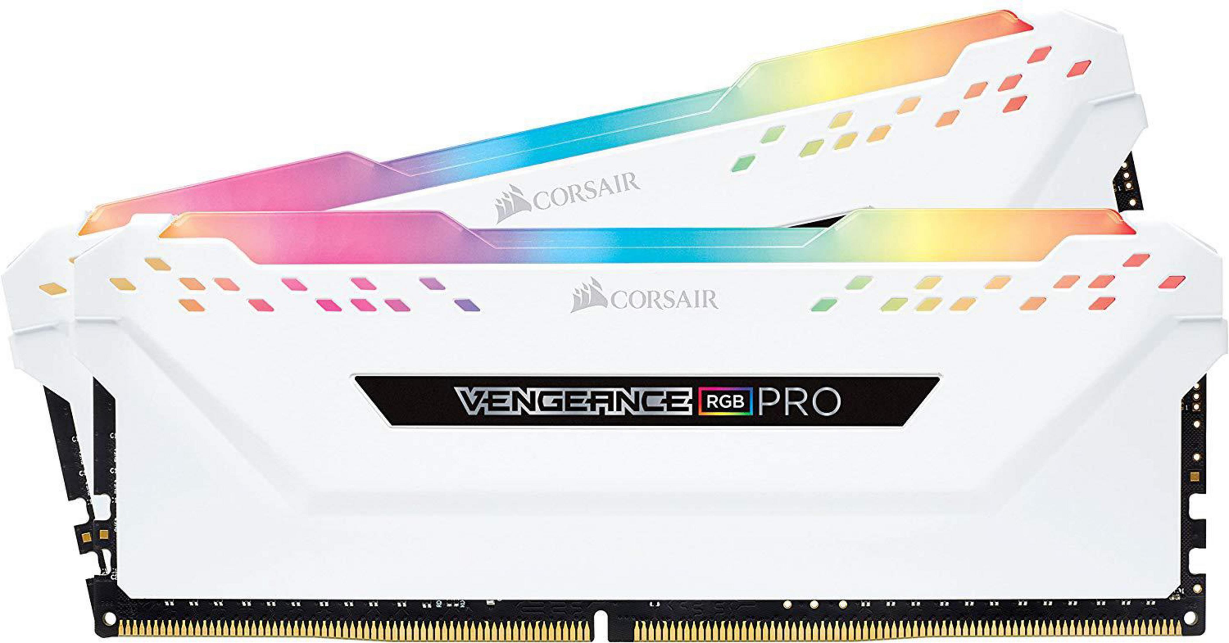 CORSAIR VENGEANCE RGB DDR4 DDR4 16 WH PRO 8GB) Arbeitsspeicher 16GB 2666MHZ GB KIT(2X