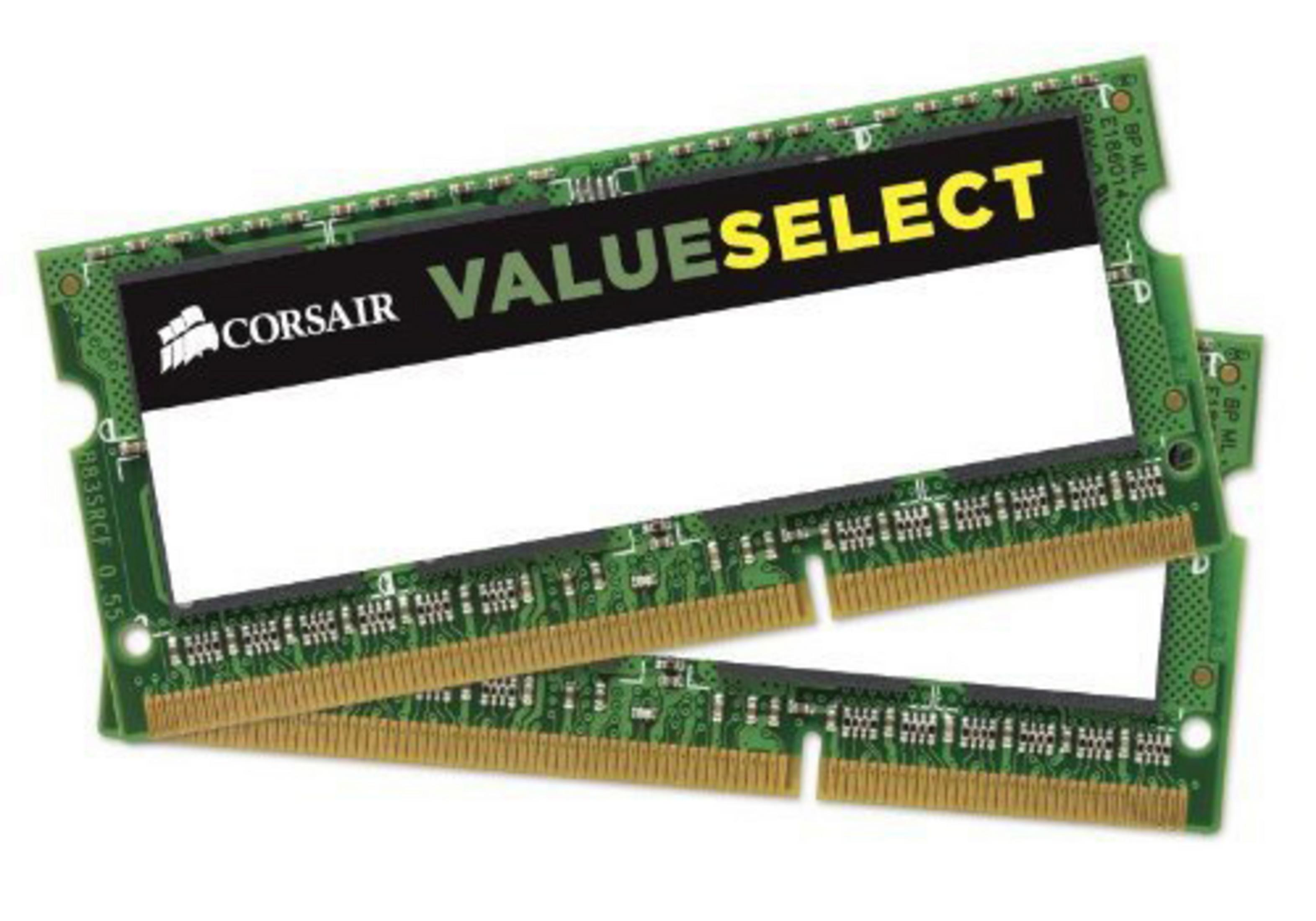 GB Arbeitsspeicher VALUESELECT CMSO4GX3M1A1333C9 SO-DDR3 CORSAIR DDR3 4GB 1333MHZ 4