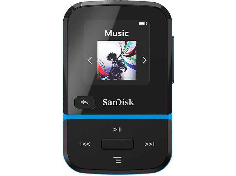 SANDISK MP3 (16 Blau) GB, SDMX30-016G-E46B BL SPORT CLIP Player
