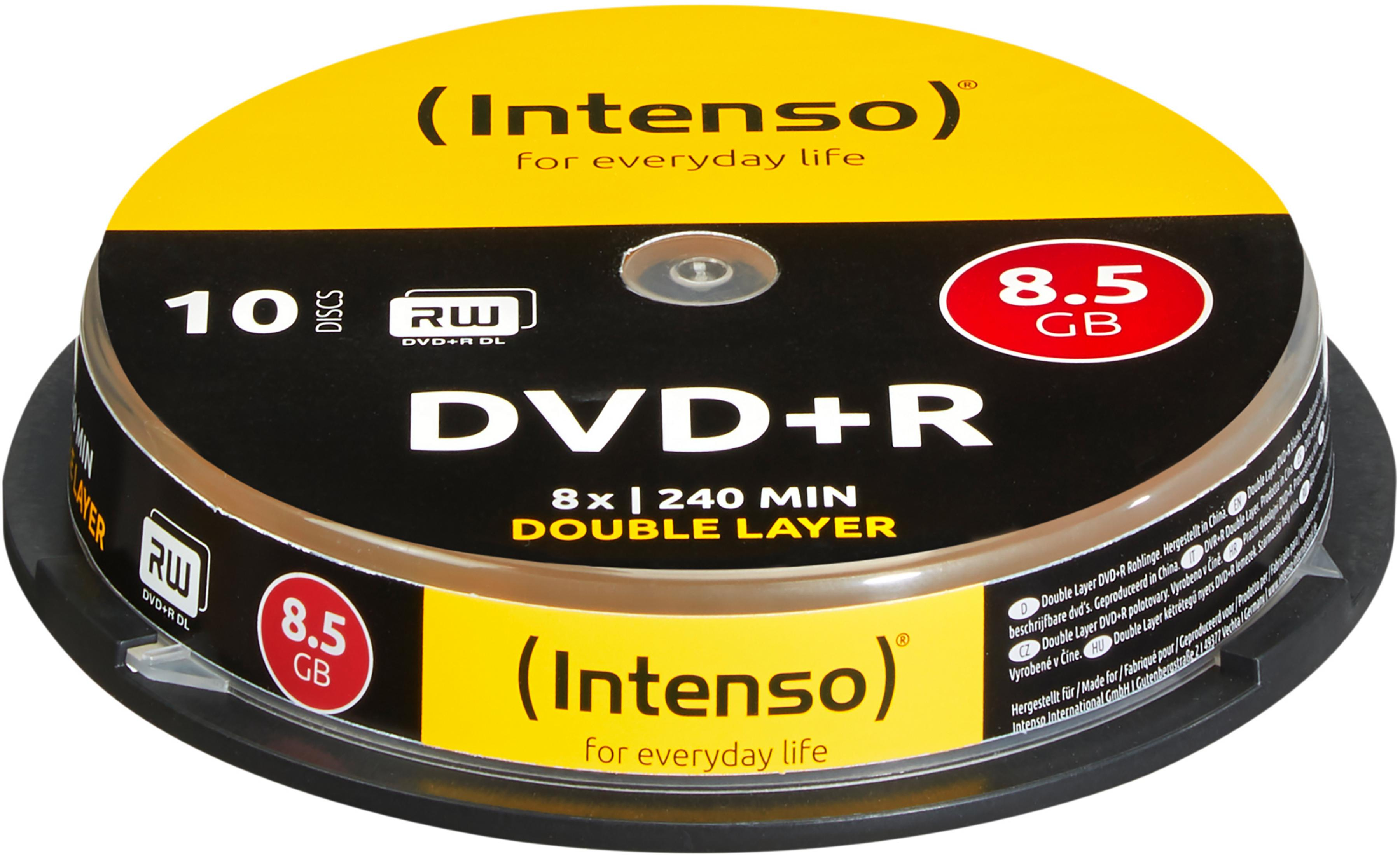 INTENSO 4311142 DVD+R DL 8X CB Double Layer DVD+R 10ER Rohlinge