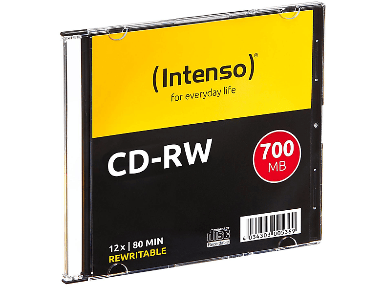 10ER INTENSO Rohlinge CD-RW 12X SLIM CD-RW 2801622