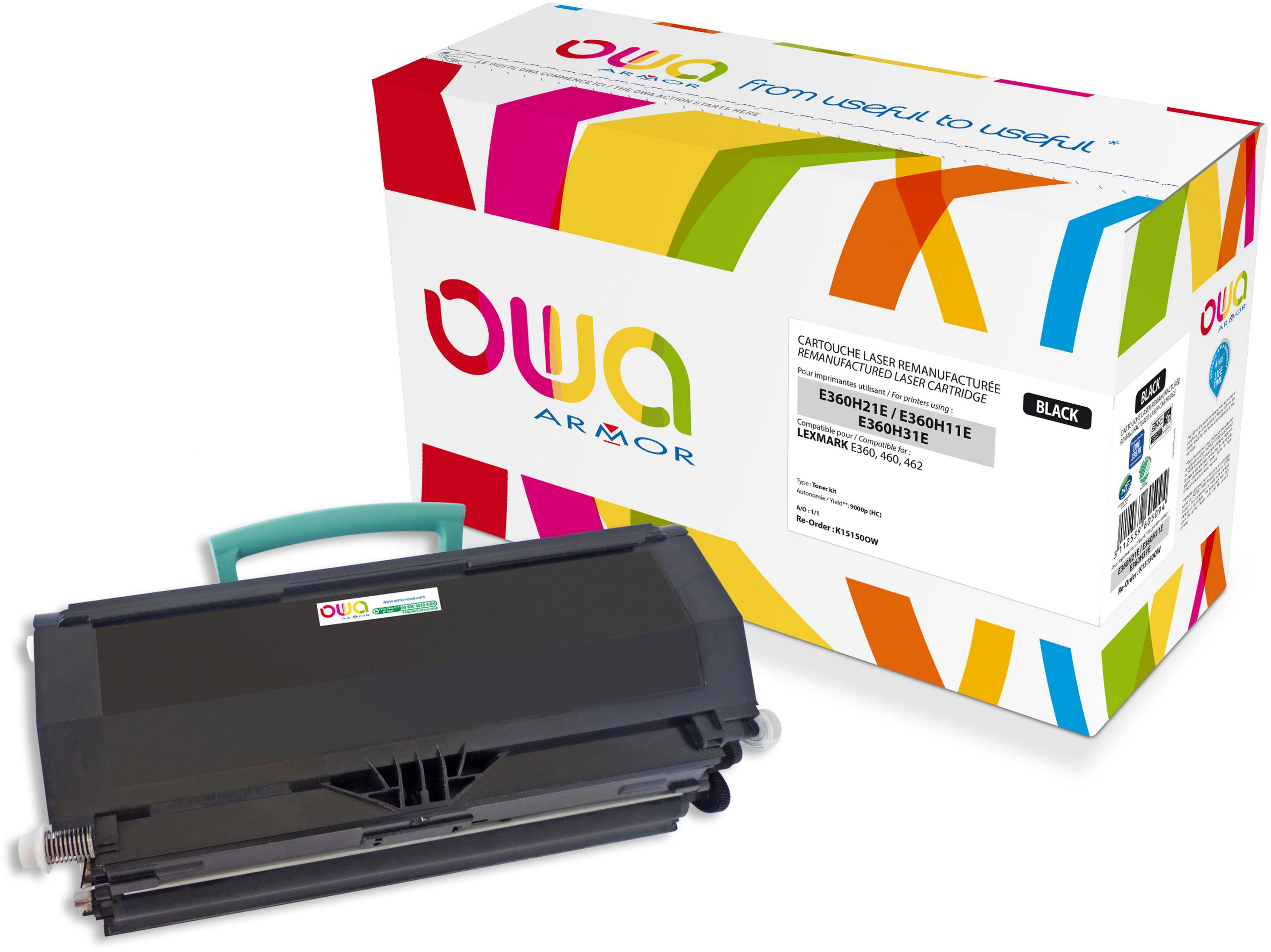 Czarny wkład atramentowy z czarnym pudełkiem i kolorową górą.