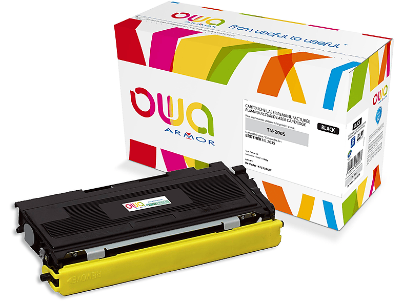 OWA K15138OW ERSETZT TN-2005 (BROTHER BROTHER TN-2005) Schwarz Toner