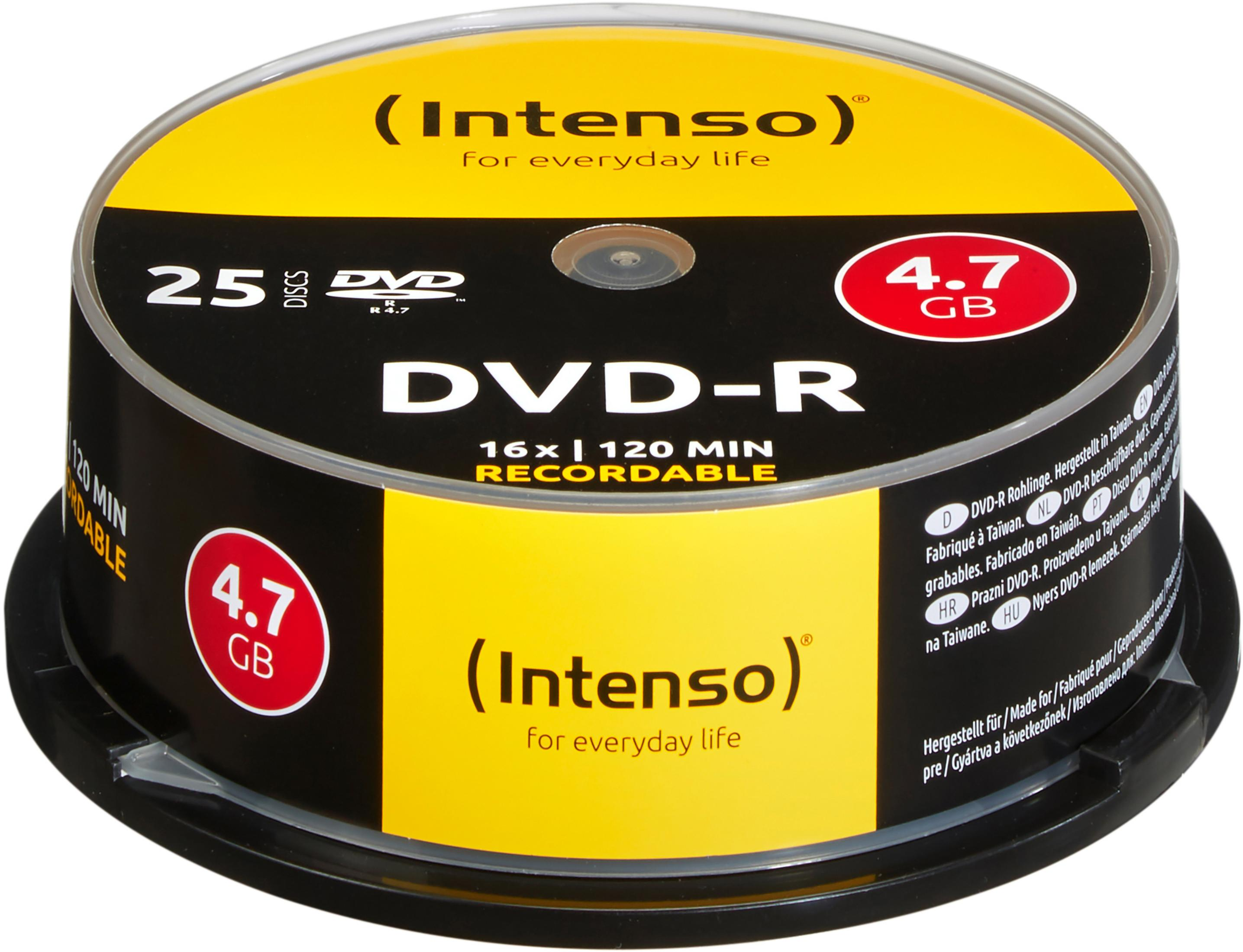 25ER DVD-R 4101154 INTENSO 16X 4,7GB DVD-R SP Rohlinge