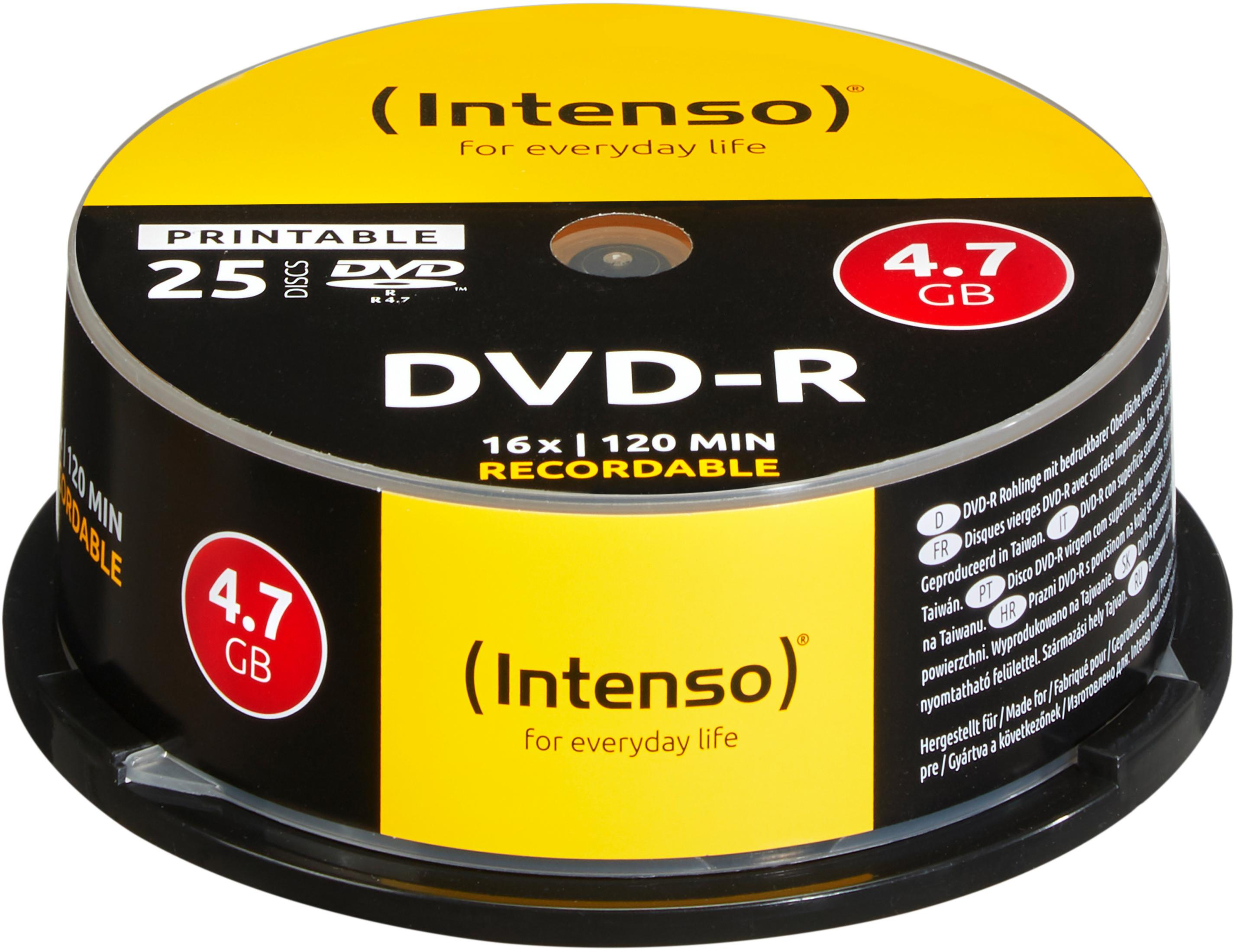 INTENSO 4801154 DVD-R 16X PRINT SP 25ER DVD-R Rohlinge