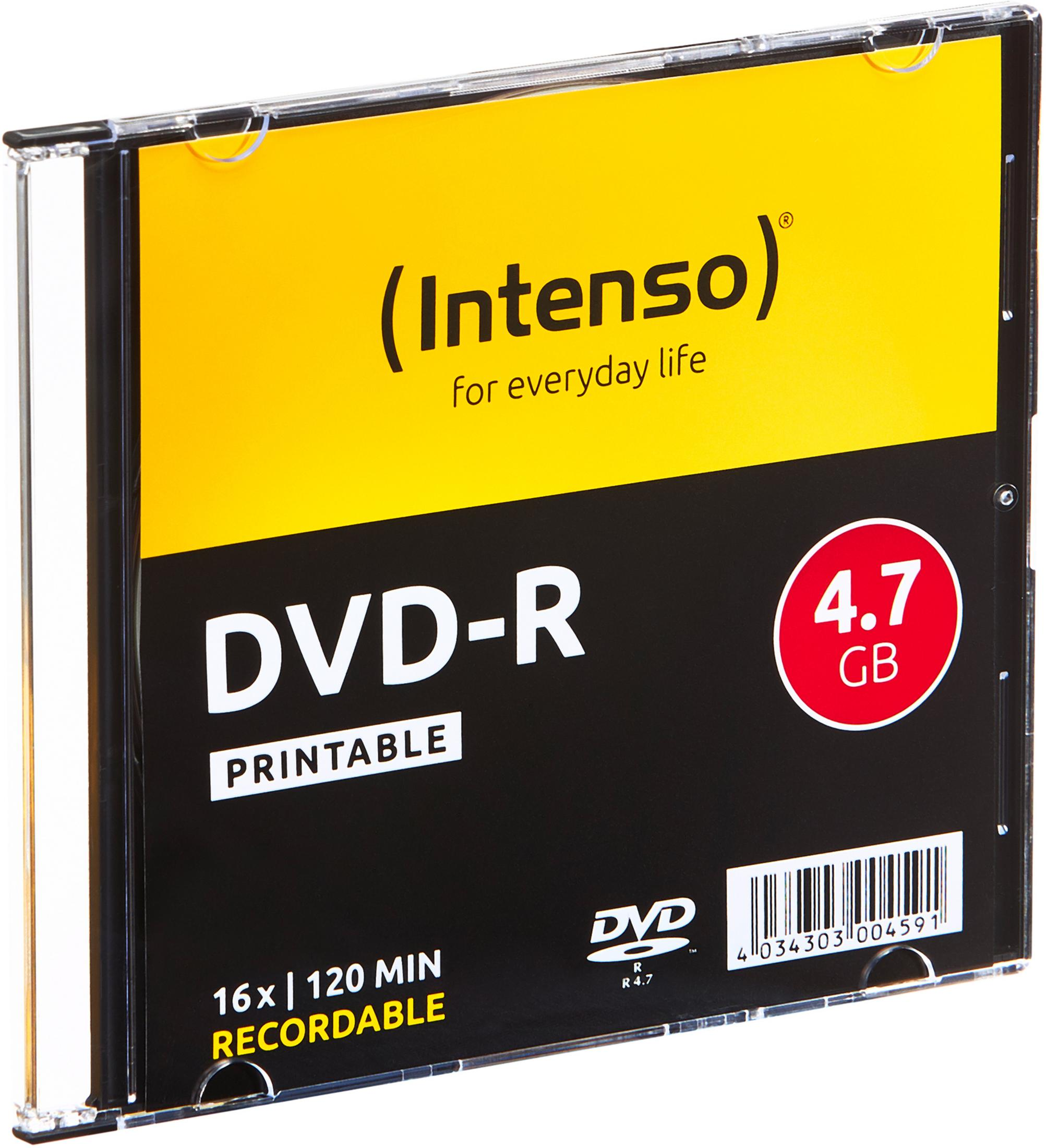 INTENSO 4801652 DVD-R 10ER SLIM PRINT Rohlinge DVD-R 16X