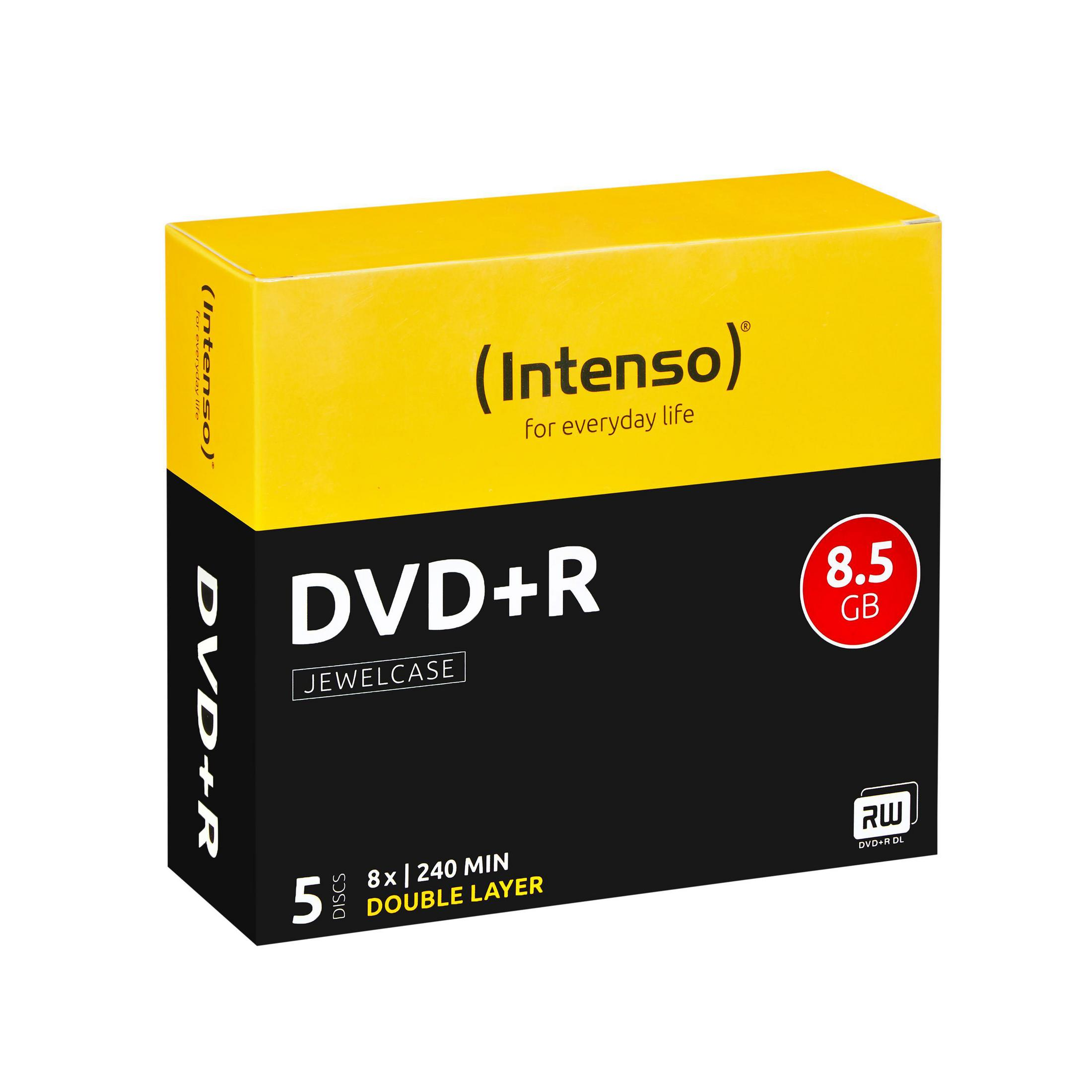 INTENSO 4311245 DVD+R DL JC 8X Rohlinge Double 5ER DVD+R Layer