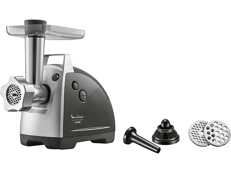 MOULINEX ME 686832 MEAT MINCER Fleischwolf 2200 Watt Schwarz/Silber ...