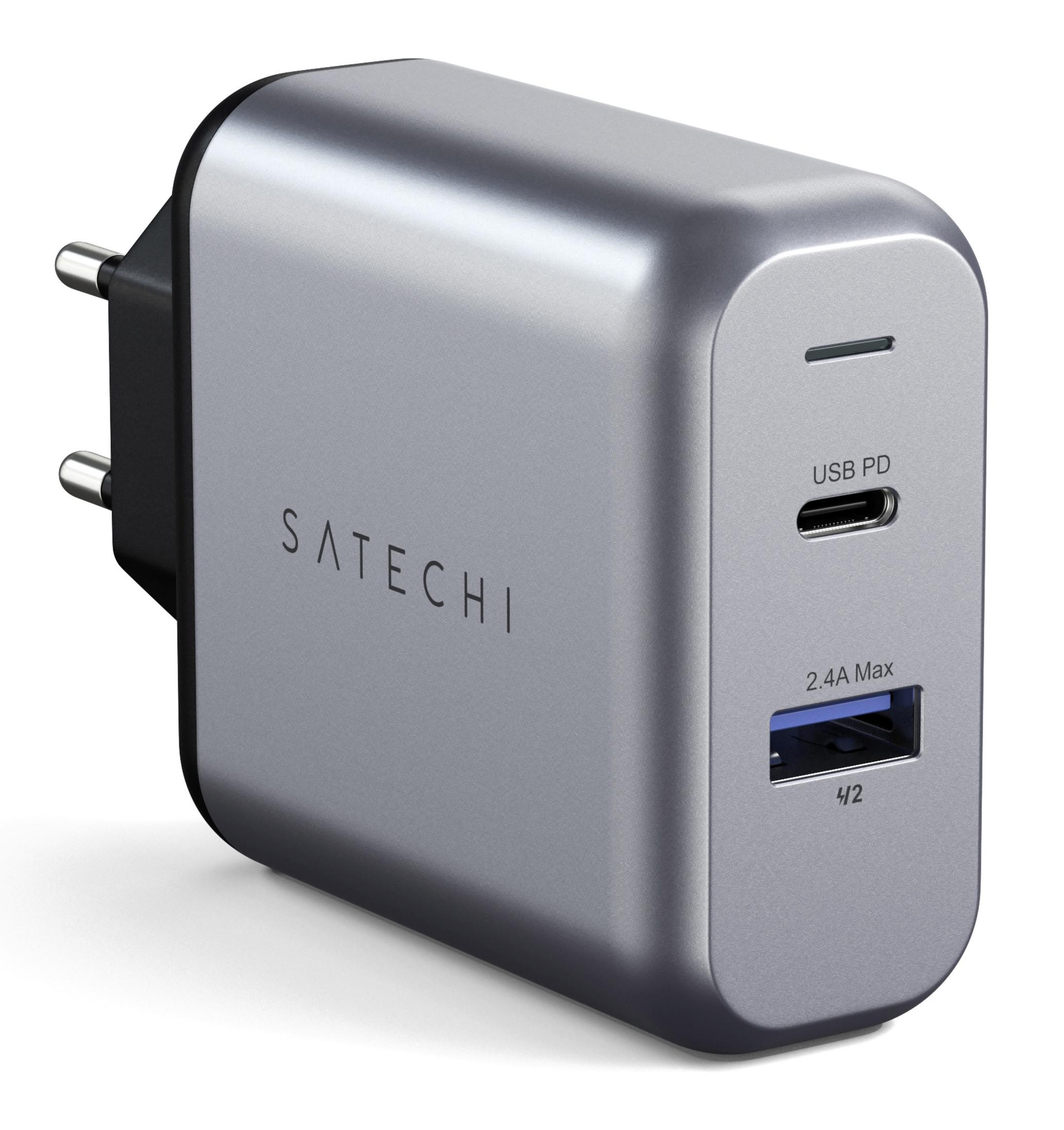 GRAY ST-MCCAM-EU PORT WALL 30W Ladegerät SATECHI DUAL CHARGER SPACE