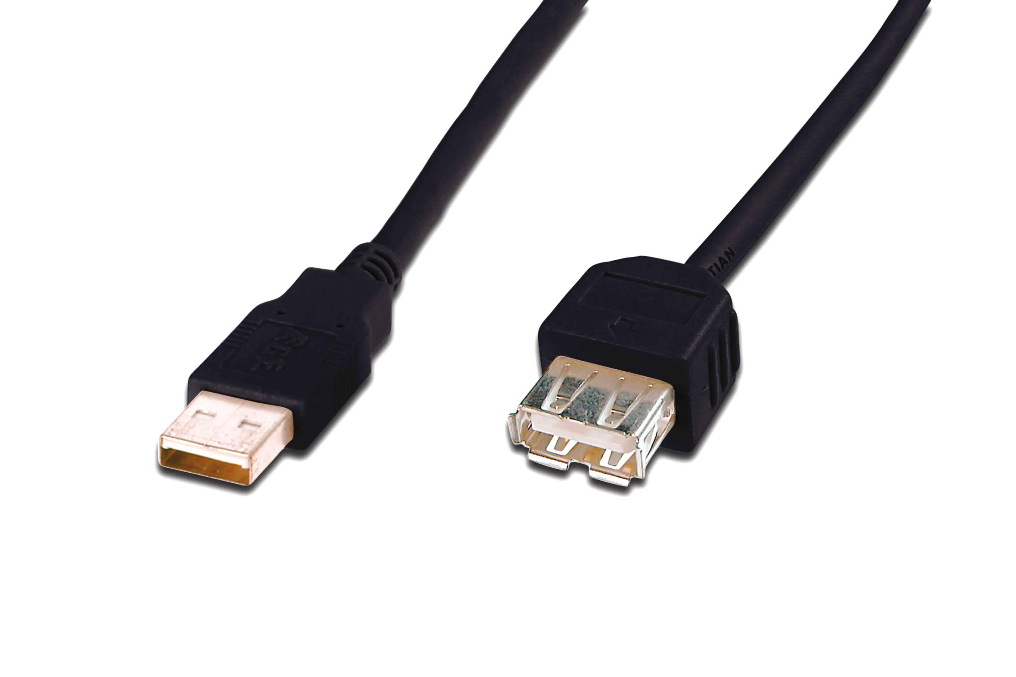 2.0 USB-Kabel AK-300202-018-S VERLÄNGERUNGSKABEL USB DIGITUS