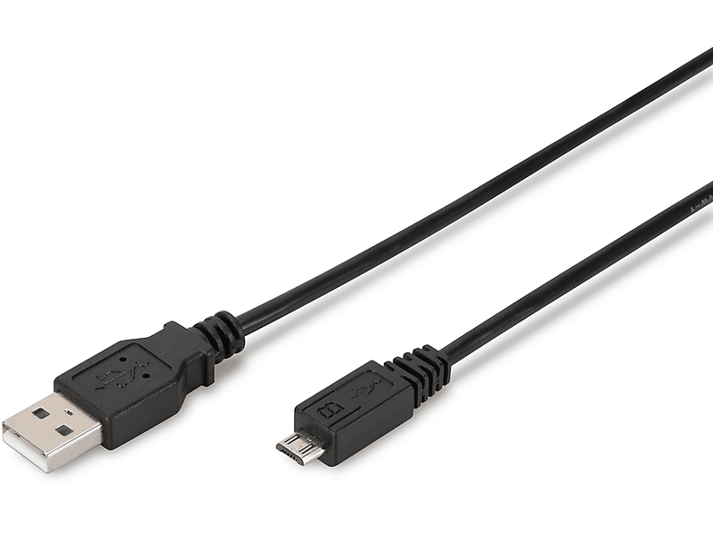 DIGITUS USB Cable 2 - 3.3ft - USB A To Type B - 480Mbps - Connection Cable For Computers, Laptops, Hubs, Printers - Black - View #2
