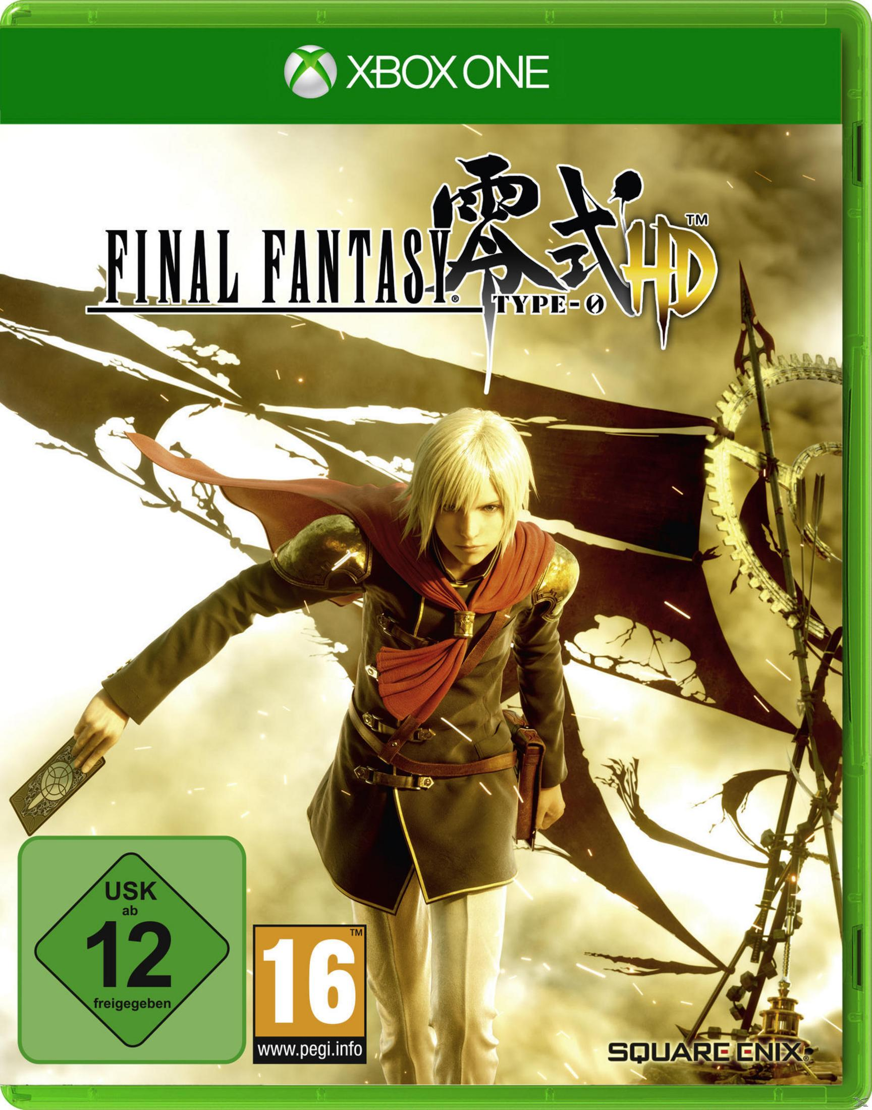 Final Fantasy Type-0 HD Spielbox für Xbox One, mit Charakter auf dem Cover.