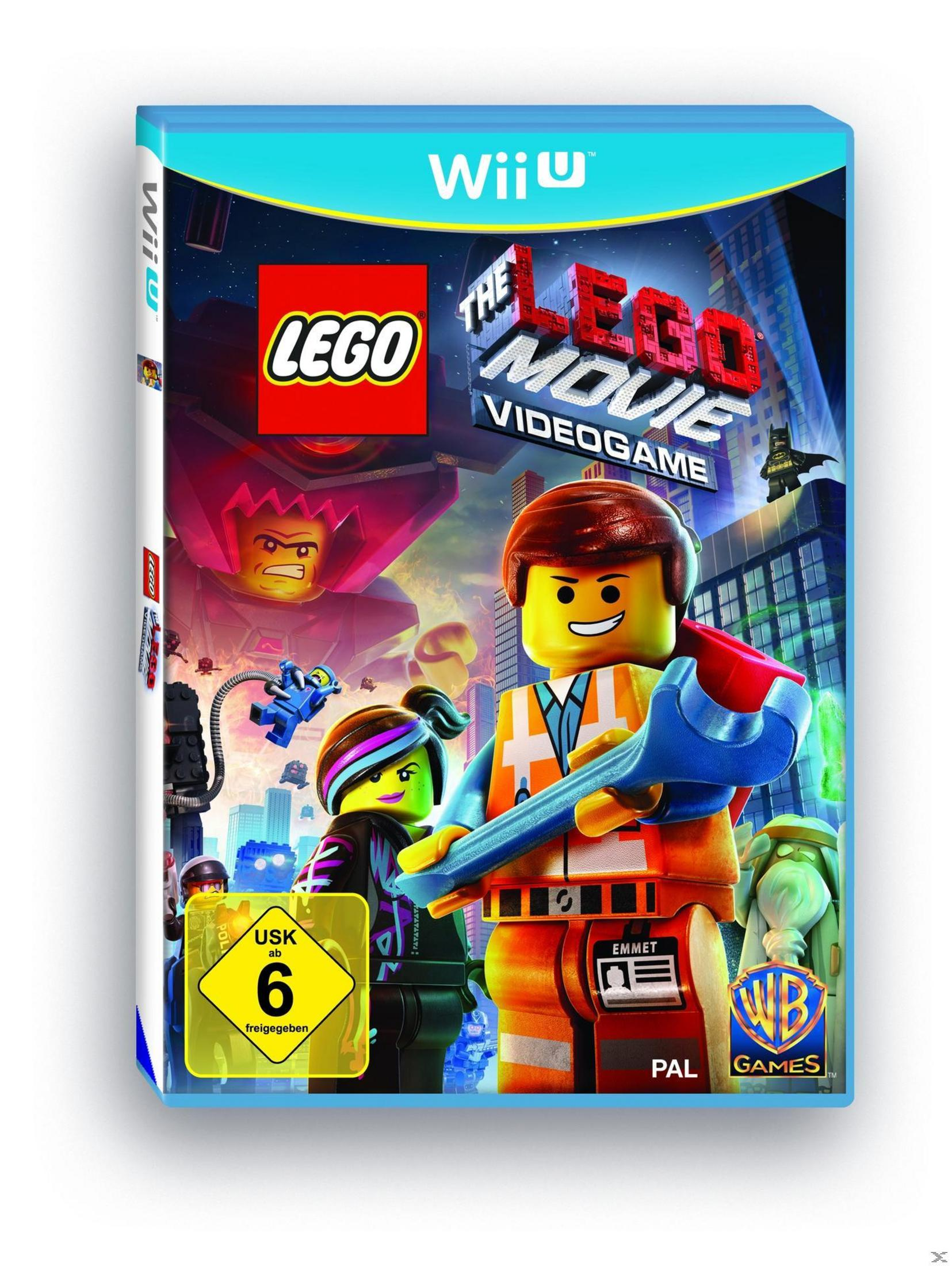 Wii U Spielhülle für The Lego Movie Videogame. Enthält Lego-Charaktere und Spieltitel.
