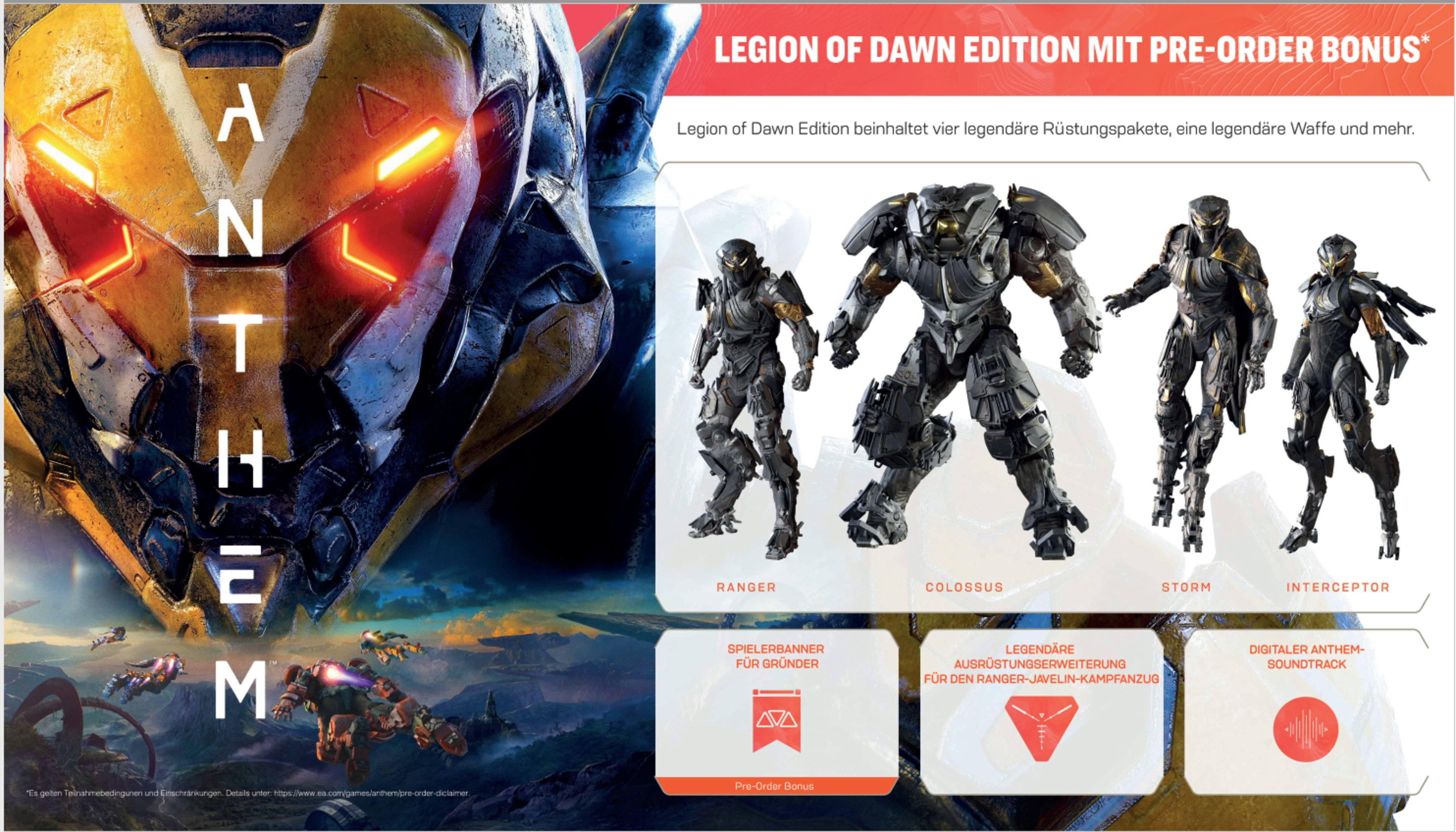 4] Anthem Dawn Edition of [PlayStation - Legion