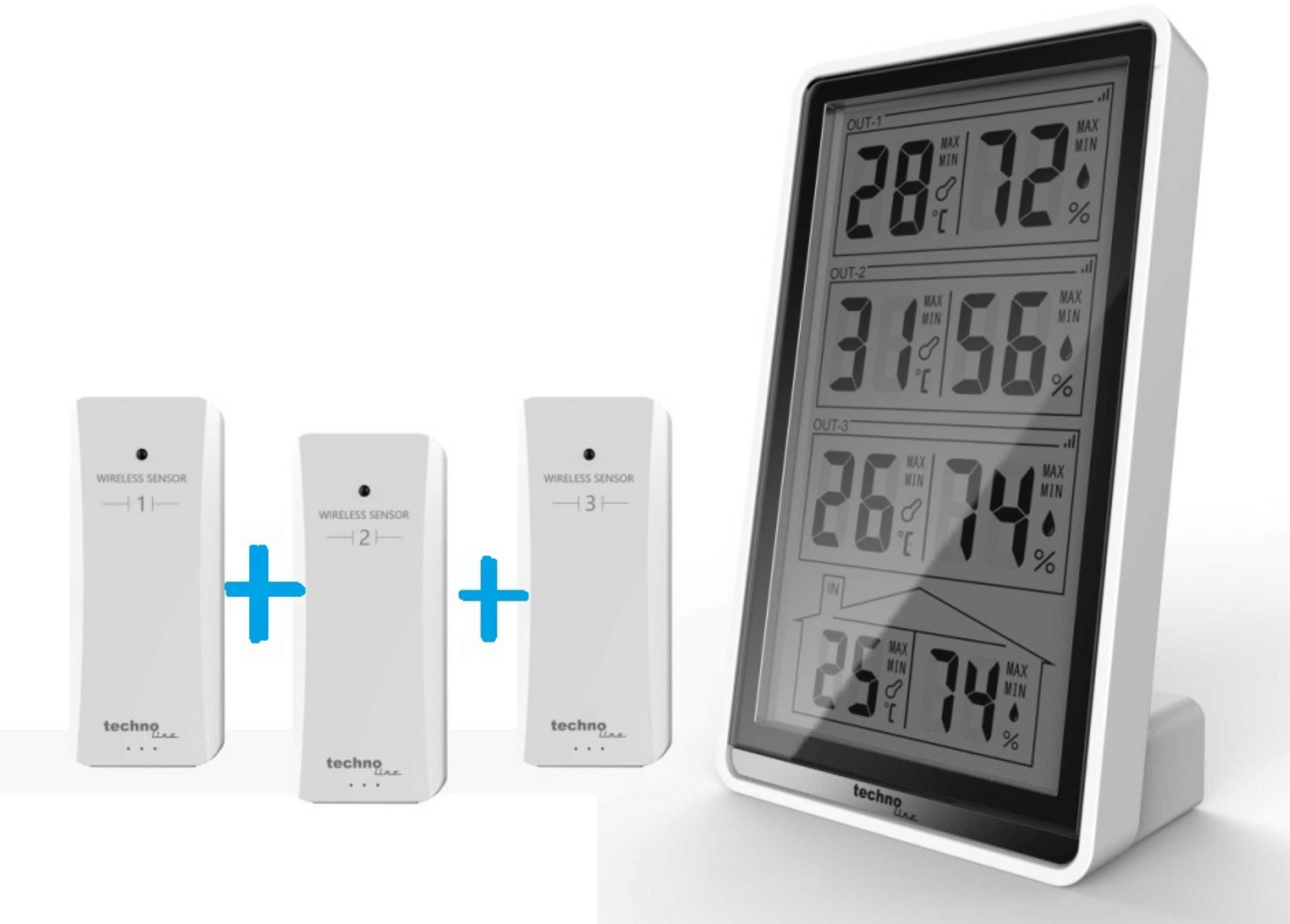 WEISS-SCHWARZ Thermo-Hygrometer 7060 TECHNOLINE WS