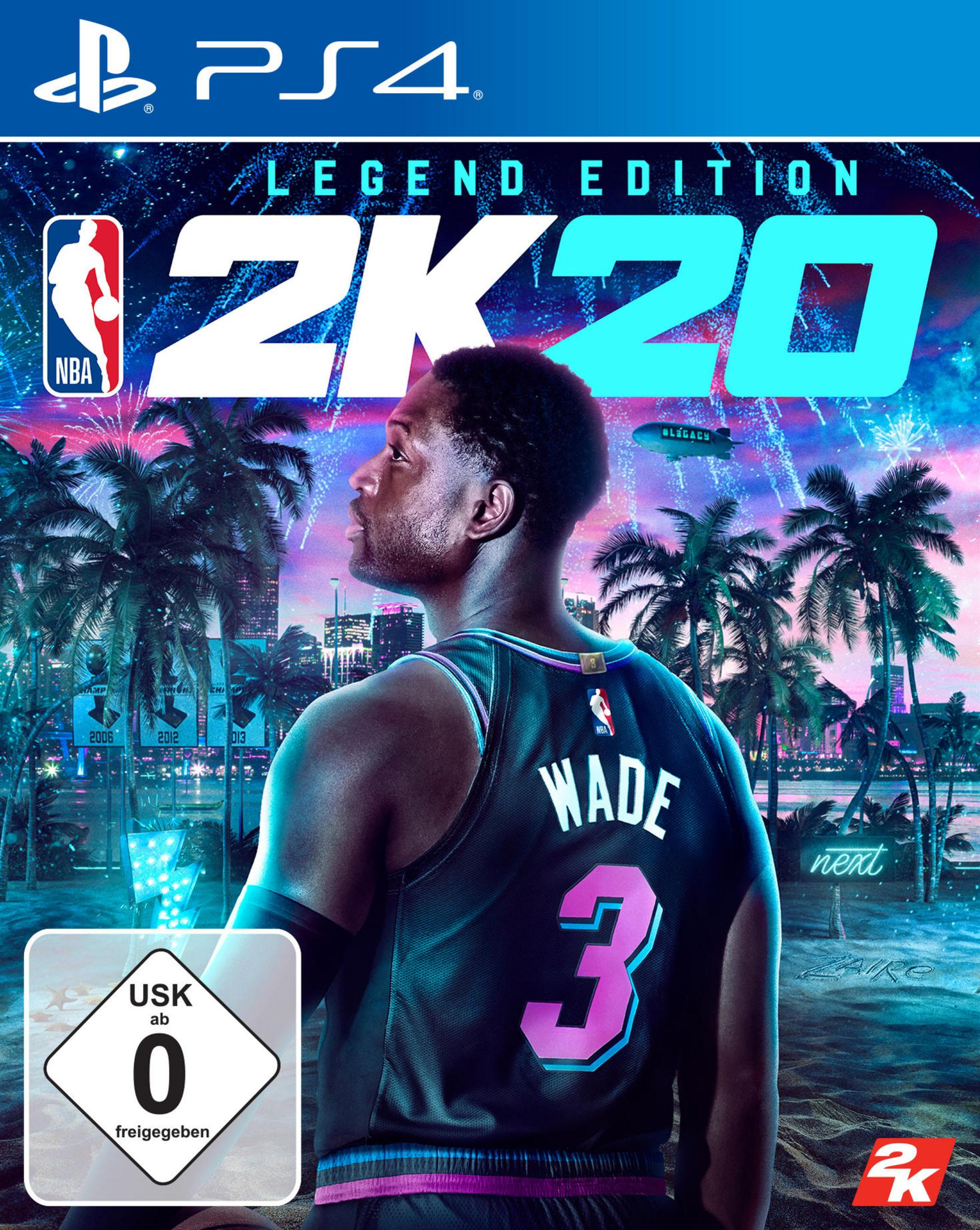 NBA 2K20 Legend Edition Spielcover mit einem Basketballspieler mit Trikot.