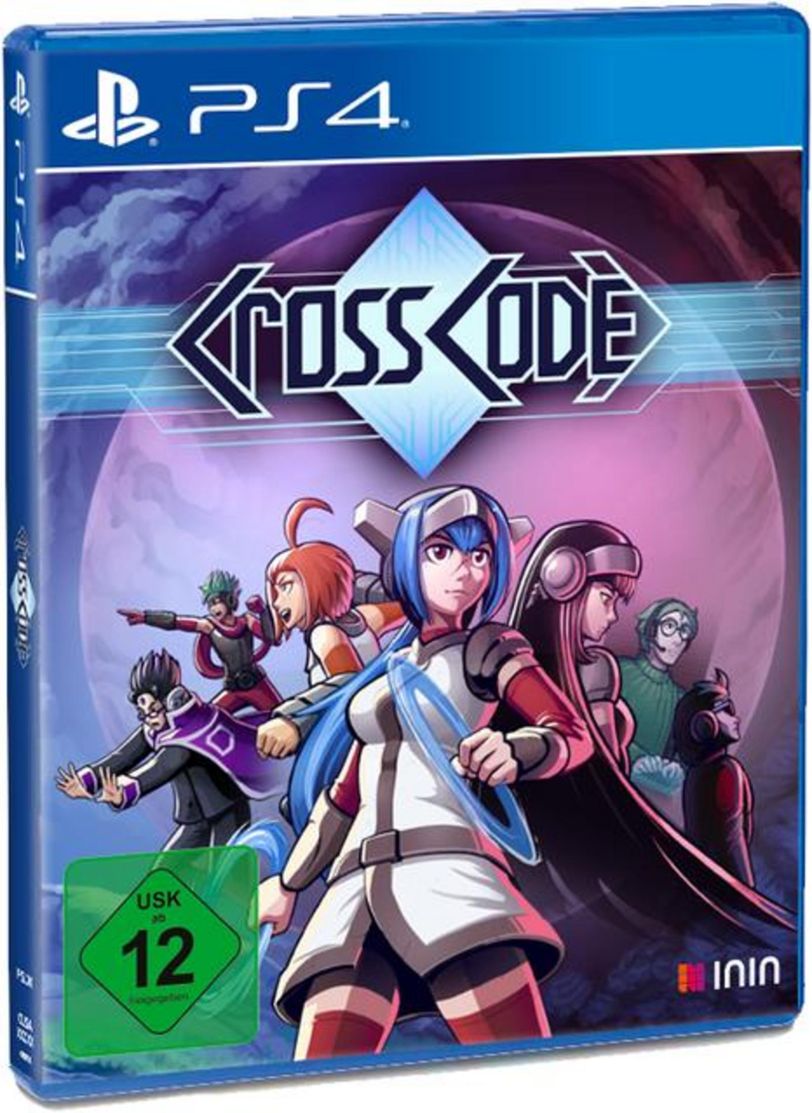 Pudełko z grą CrossCode. Postacie w stylu anime są przedstawione na okładce.