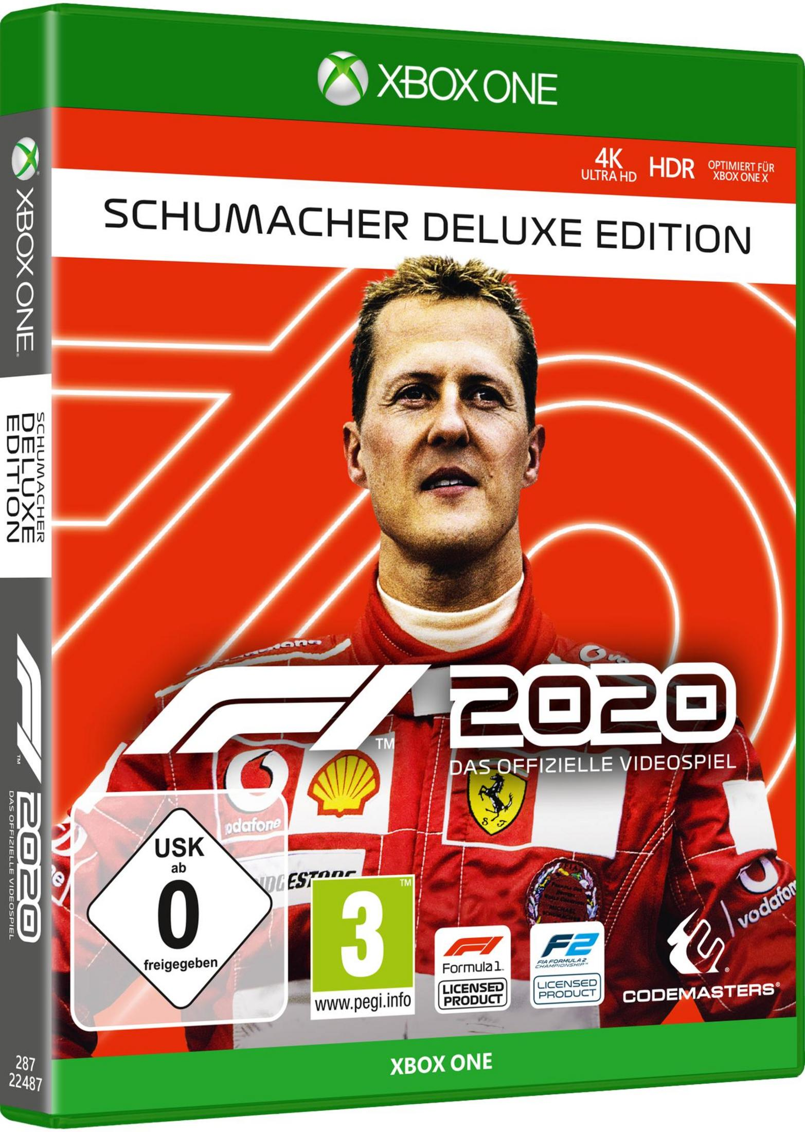 F1 2020 Schumacher Deluxe Edition für Xbox One Spielhülle mit Michael Schumacher.