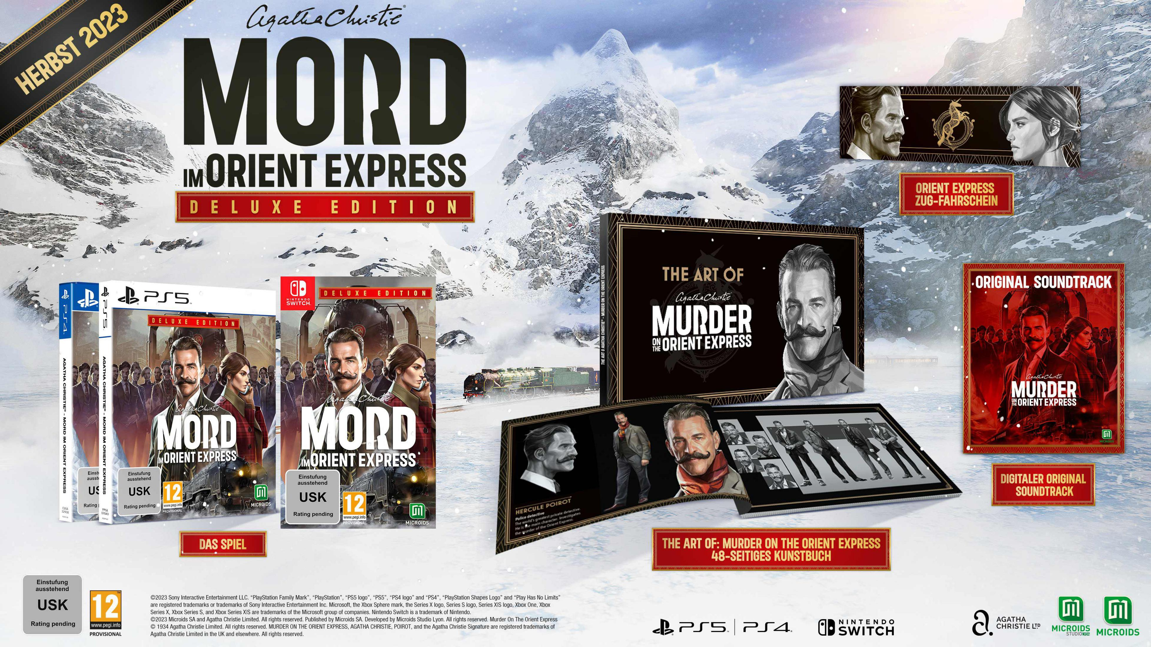 Spielbox mit Agatha Christies Mord im Orient Express Deluxe Edition.
