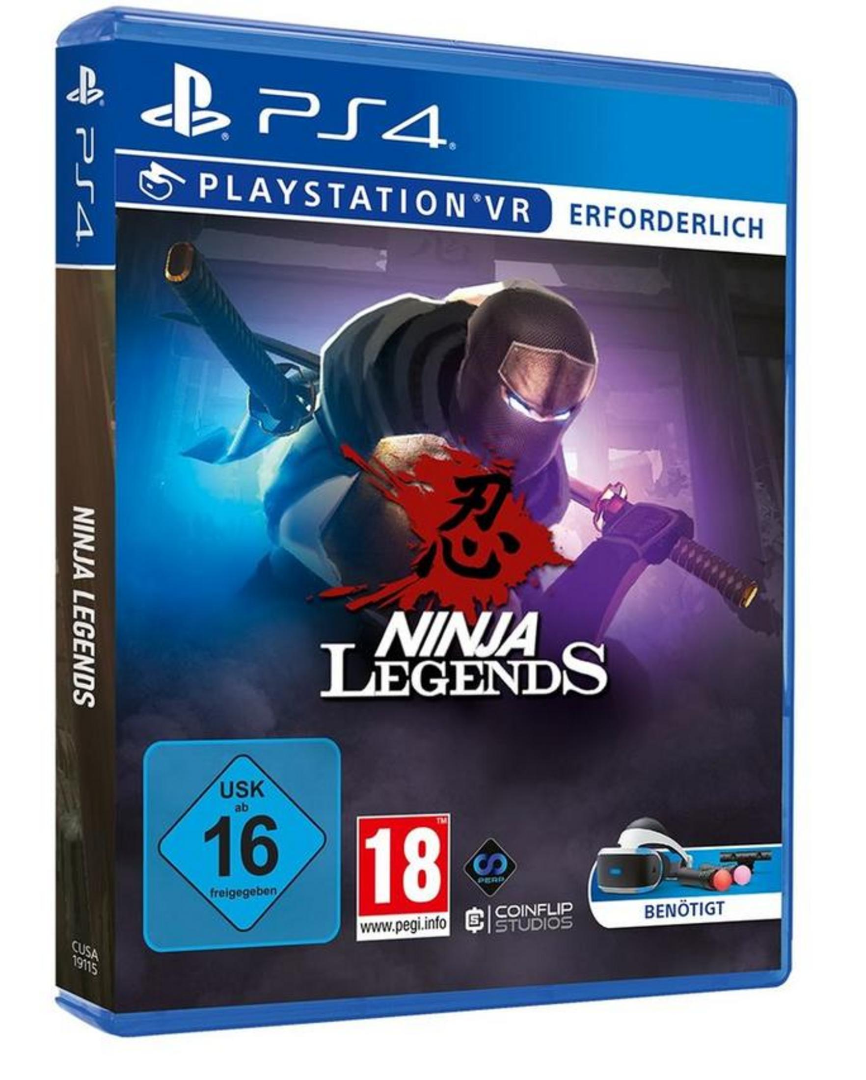 Boîte de jeu PlayStation 4. La boîte de jeu montre un ninja avec des armes sur fond bleu.