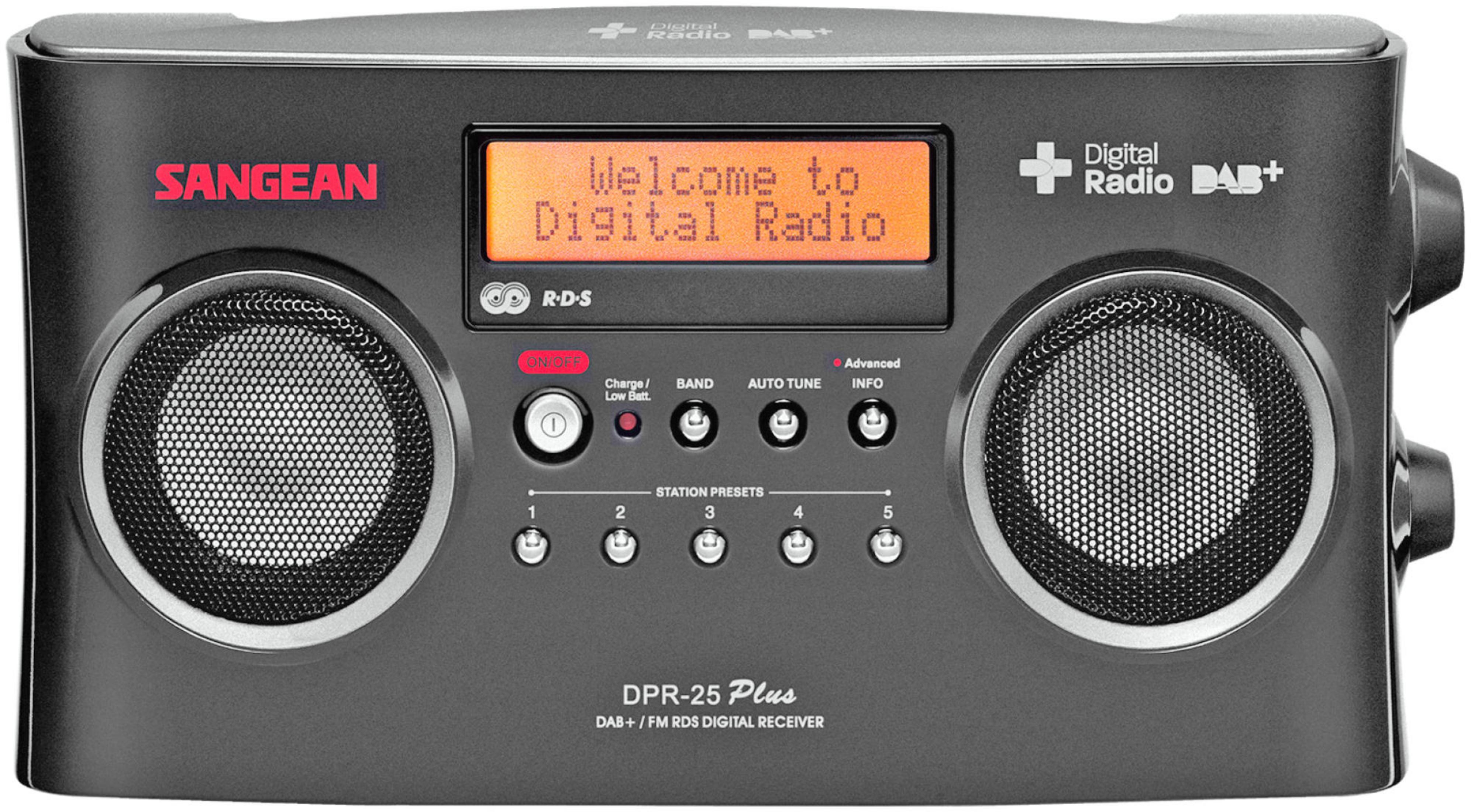 SANGEAN DPR BLACK 25+ Radio, DAB+ Digital, Schwarz DAB