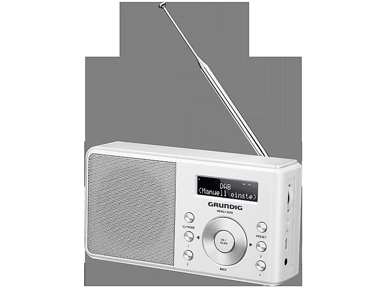 GRUNDIG MUSIC 6000 DAB+ WEISS Radio, Digital, PLL, DAB, DAB+, FM, Weiß