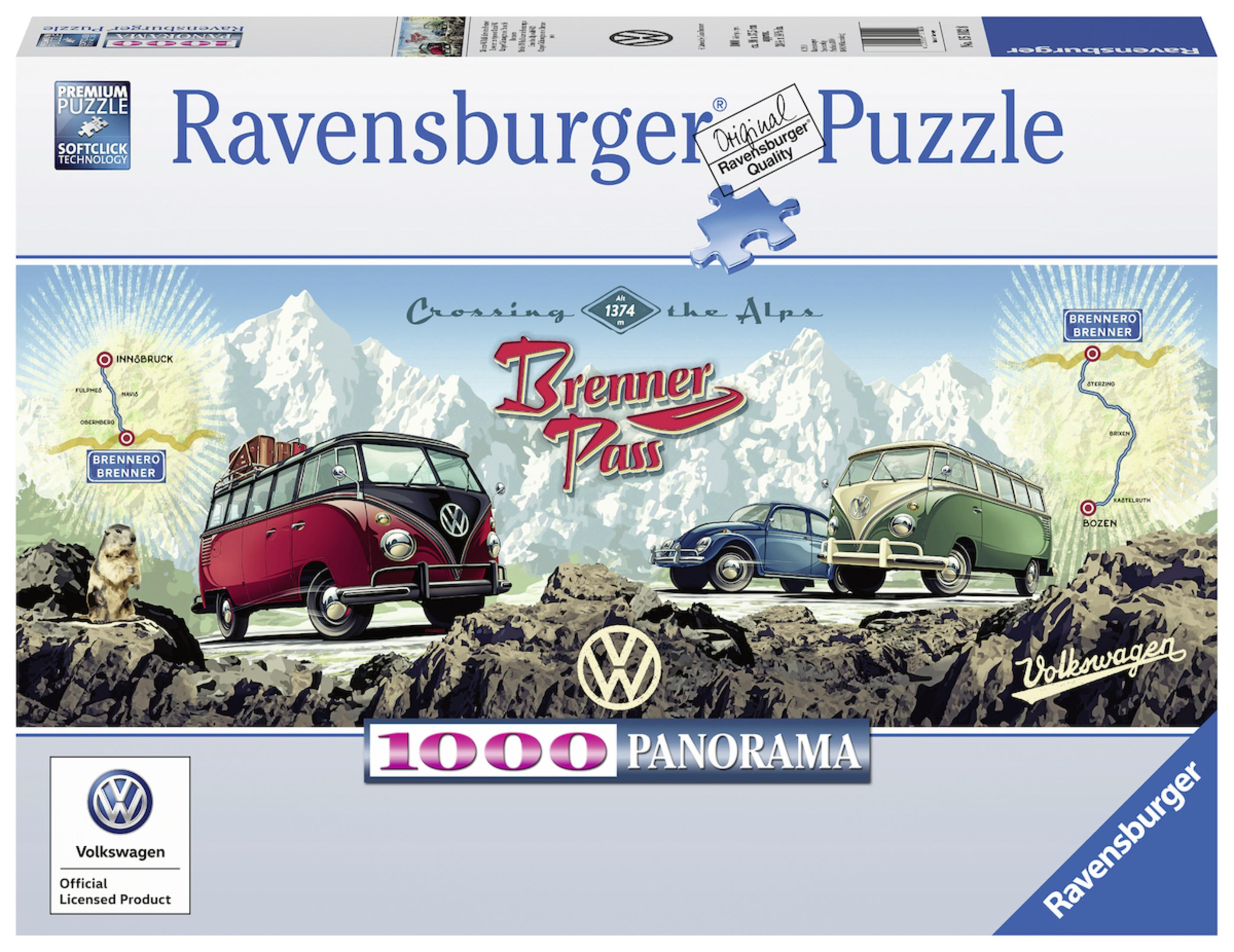 RAVENSBURGER 15102 MIT DEN ÜBER BULLI BR Puzzle VW DEM