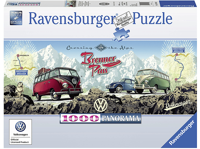 RAVENSBURGER 15102 MIT DEM VW BULLI ÜBER DEN BR Puzzle