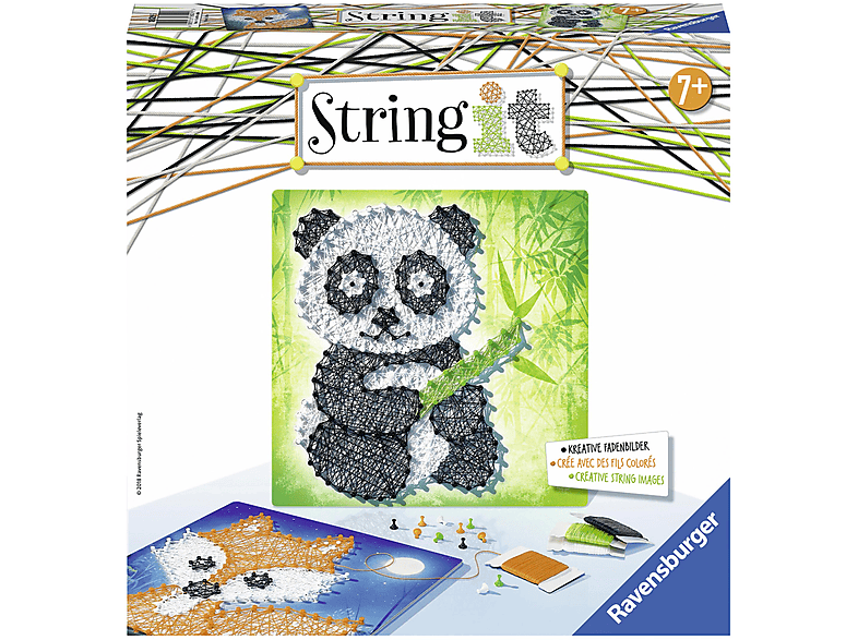 RAVENSBURGER 18029 String & STRING FOX MIDI: PANDA It IT Mehrfarbig