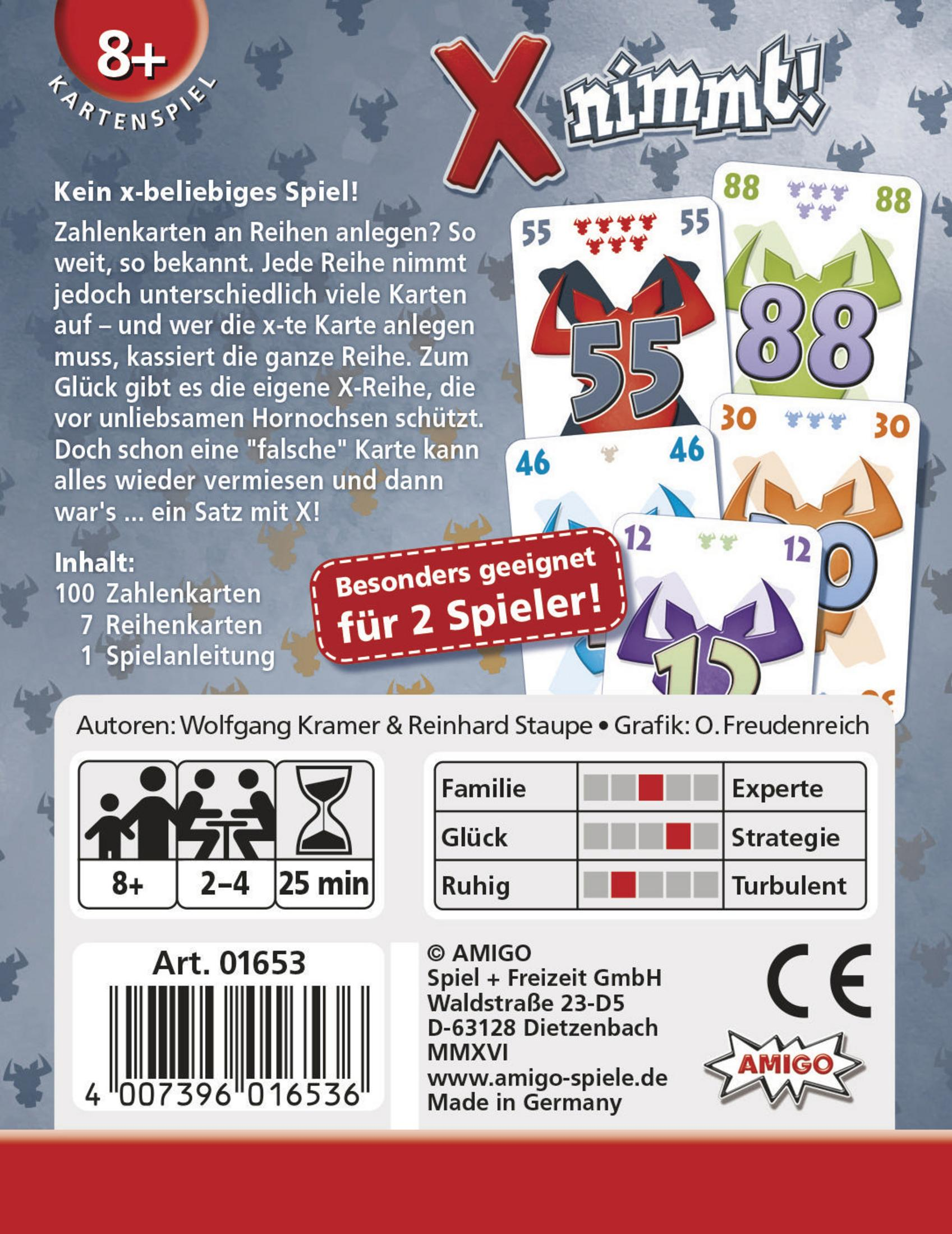Rückseite einer Kartenspielbox mit nummerierten Karten, Text und Illustrationen von Trikots. Ein roter Text ist vorhanden.