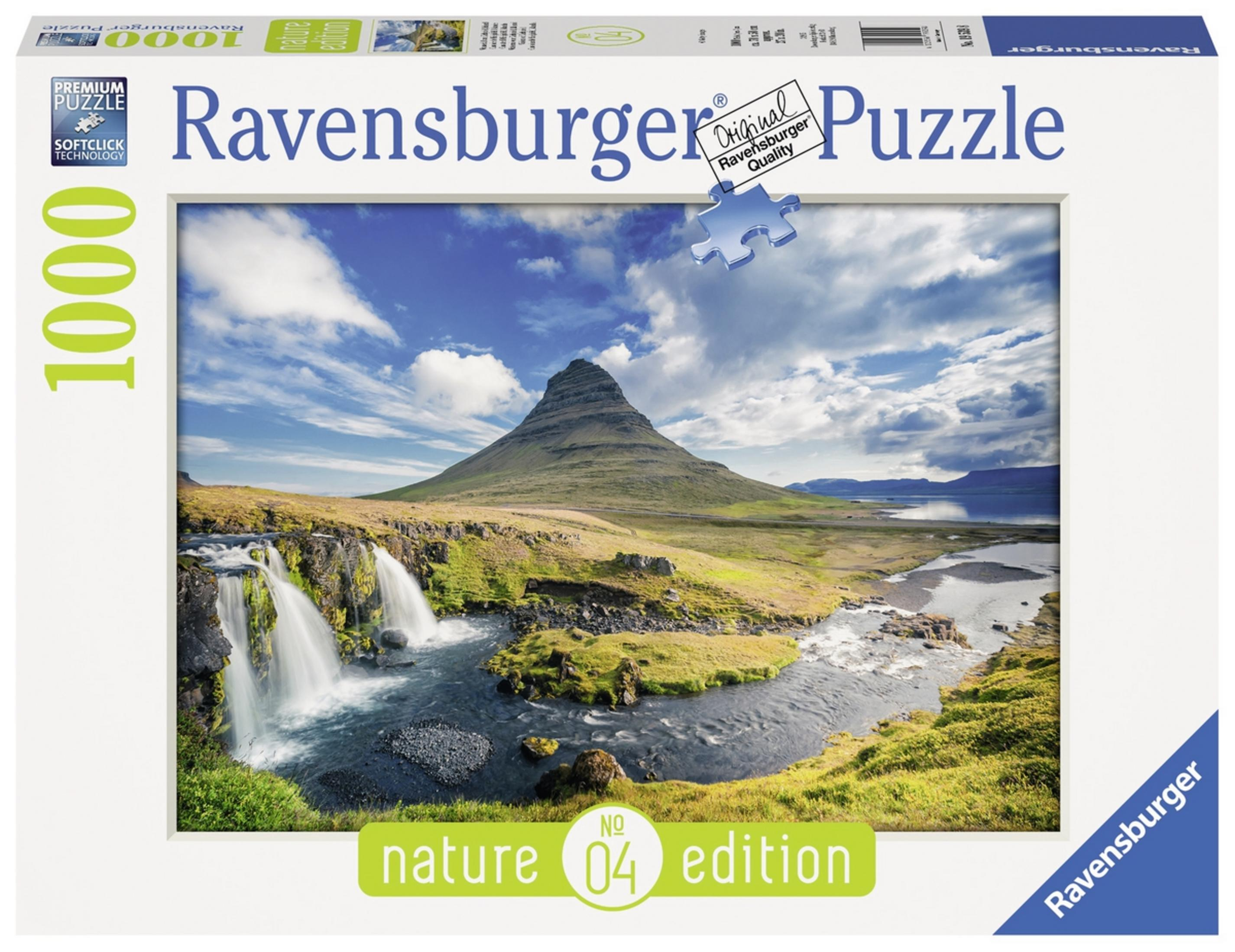 RAVENSBURGER 19539 WASSERFALL Puzzle KIRKJUFEL, ISLAND VON