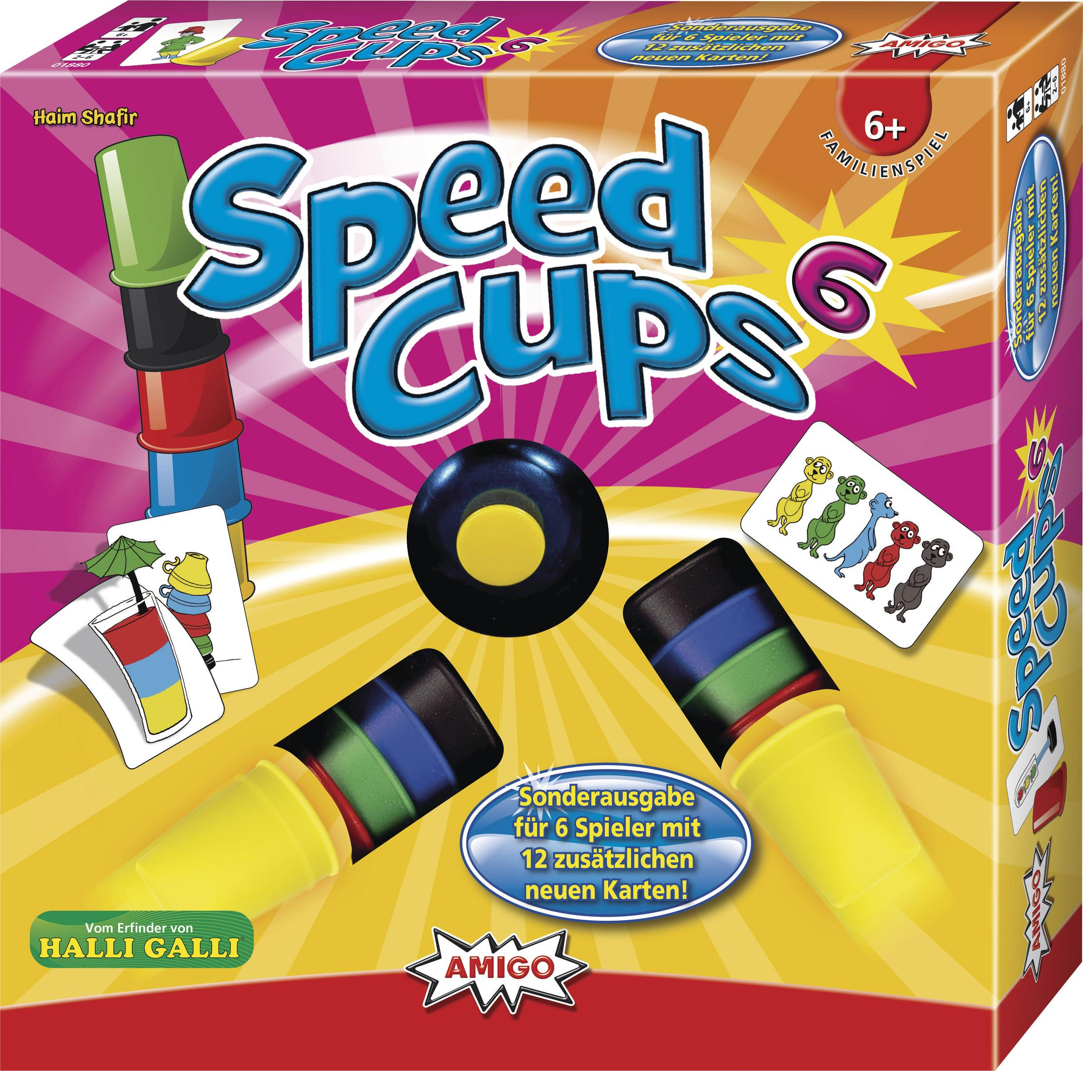 6 SPEED CUPS 01880 Mehrfarbig Kartenspiel AMIGO