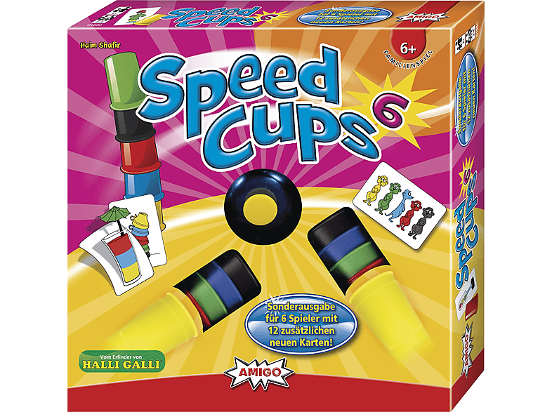Mehrfarbig CUPS 6 AMIGO Kartenspiel SPEED 01880