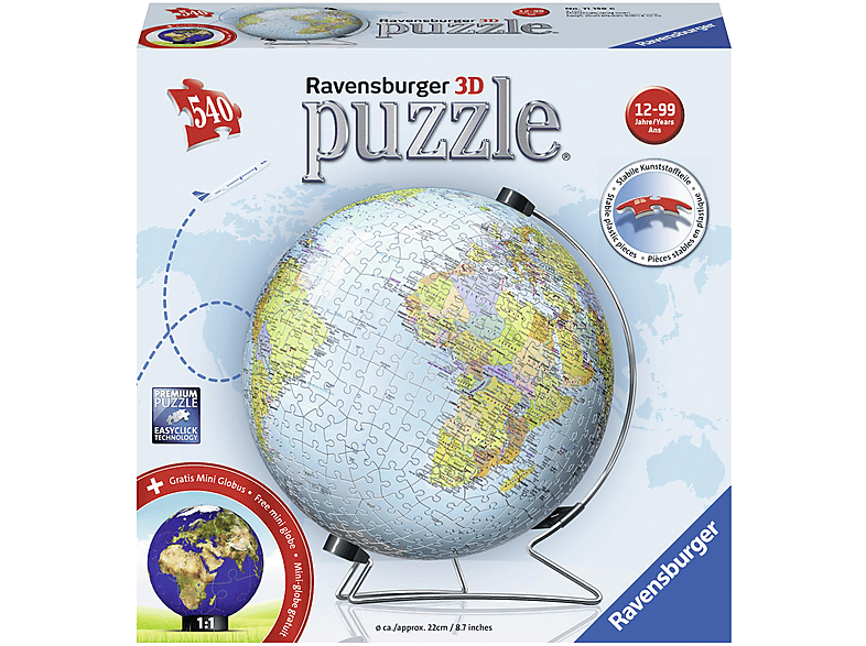 RAVENSBURGER 11159 GLOBUS IN DEUTSCHER SPRACHE 3D Puzzle Mehrfarbig