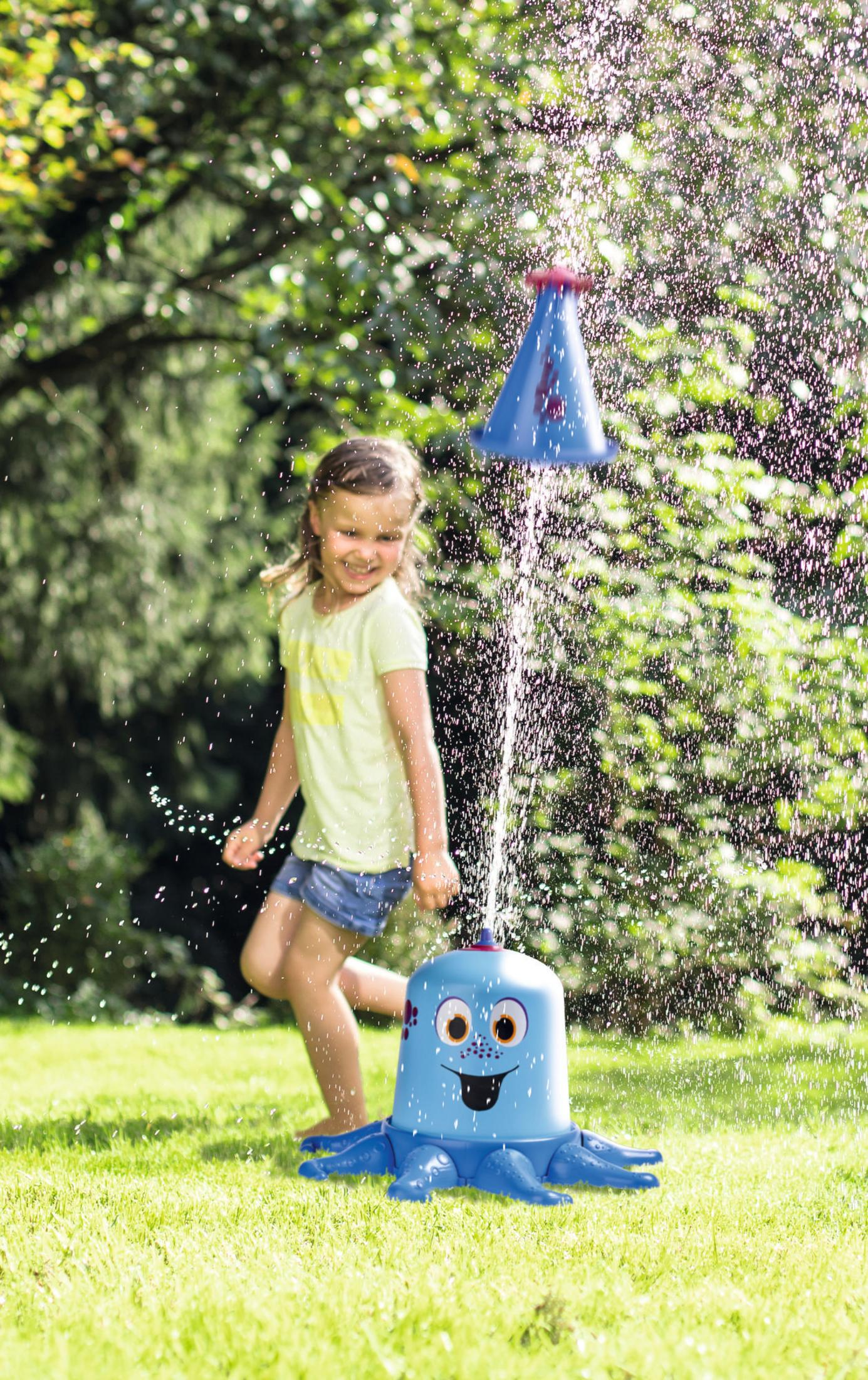 BIG 800076547 Blau NAUTI WASSERSPRINKLER AQUA Wasserspielzeug/Outdoor Spielzeug/Gartenspielzeug