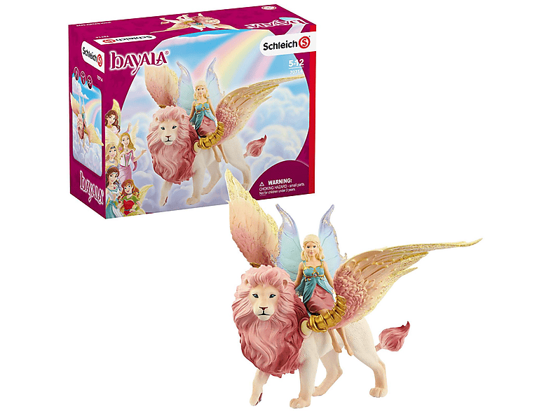 SCHLEICH 70714 ELFE AUF GEFLÜGELTEM LÖWE Mehrfarbig Spielfigur