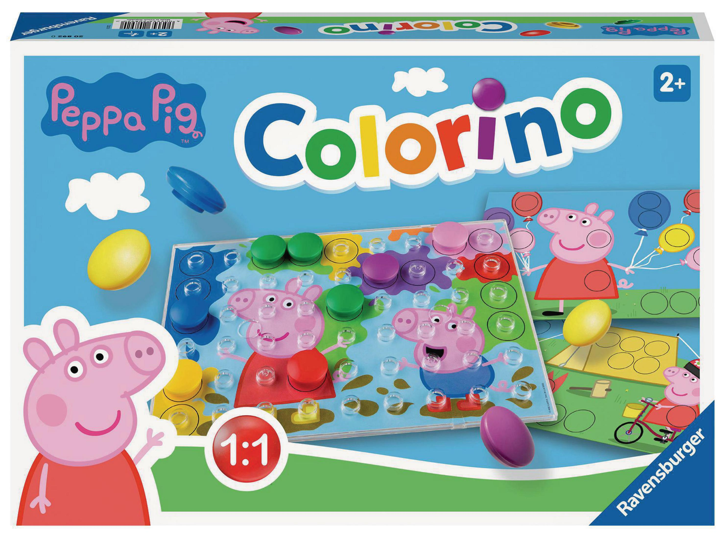 Mehrfarbig RAVENSBURGER PEPPA Kinderspiel PIG COLORINO 20892