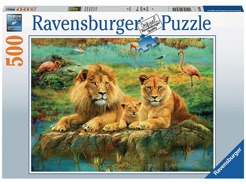 RAVENSBURGER 16584 LÖWEN Puzzle IN SAVANNE DER
