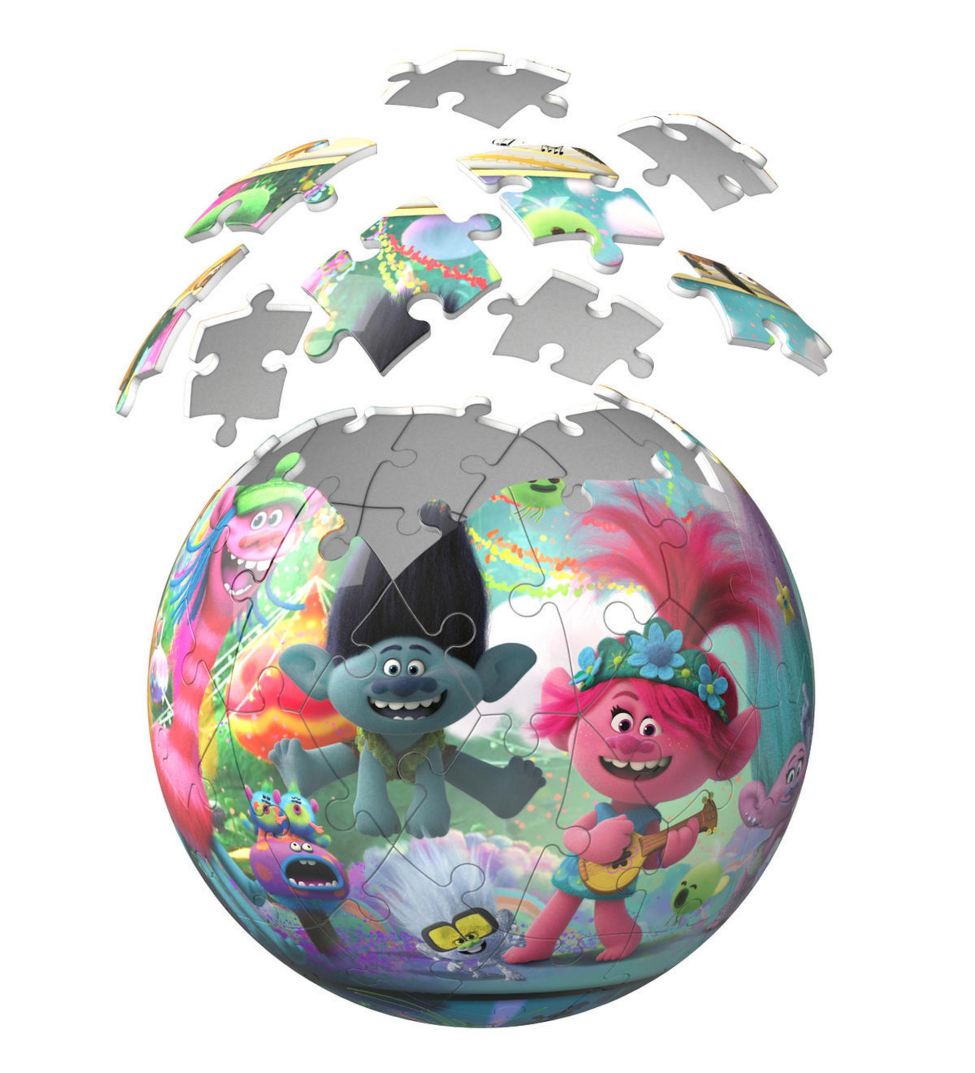 RAVENSBURGER 11169 PUZZLE-BALL TROLLS 3D Puzzle TOUR WORLD Mehrfarbig