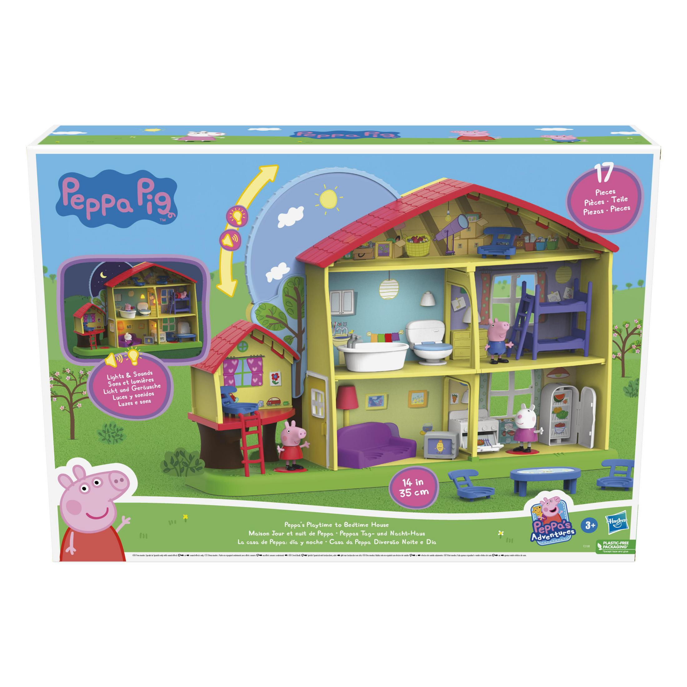 HASBRO F21885G0 PEP Mehrfarbig PEPPAS Spielset HAUS TAG UND NACHT