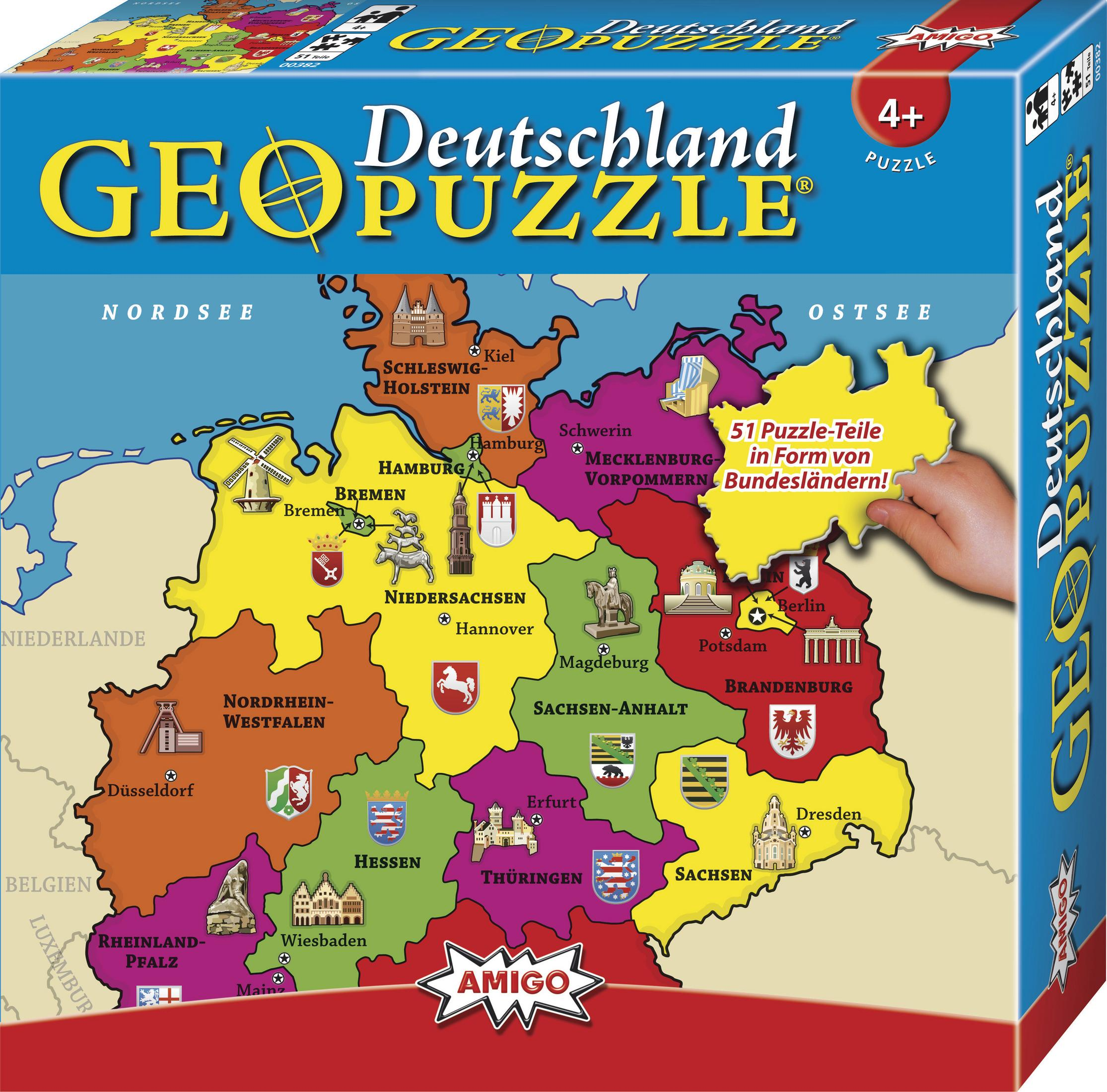Puzzle DEUTSCHLAND GEOPUZZLE AMIGO - 00382