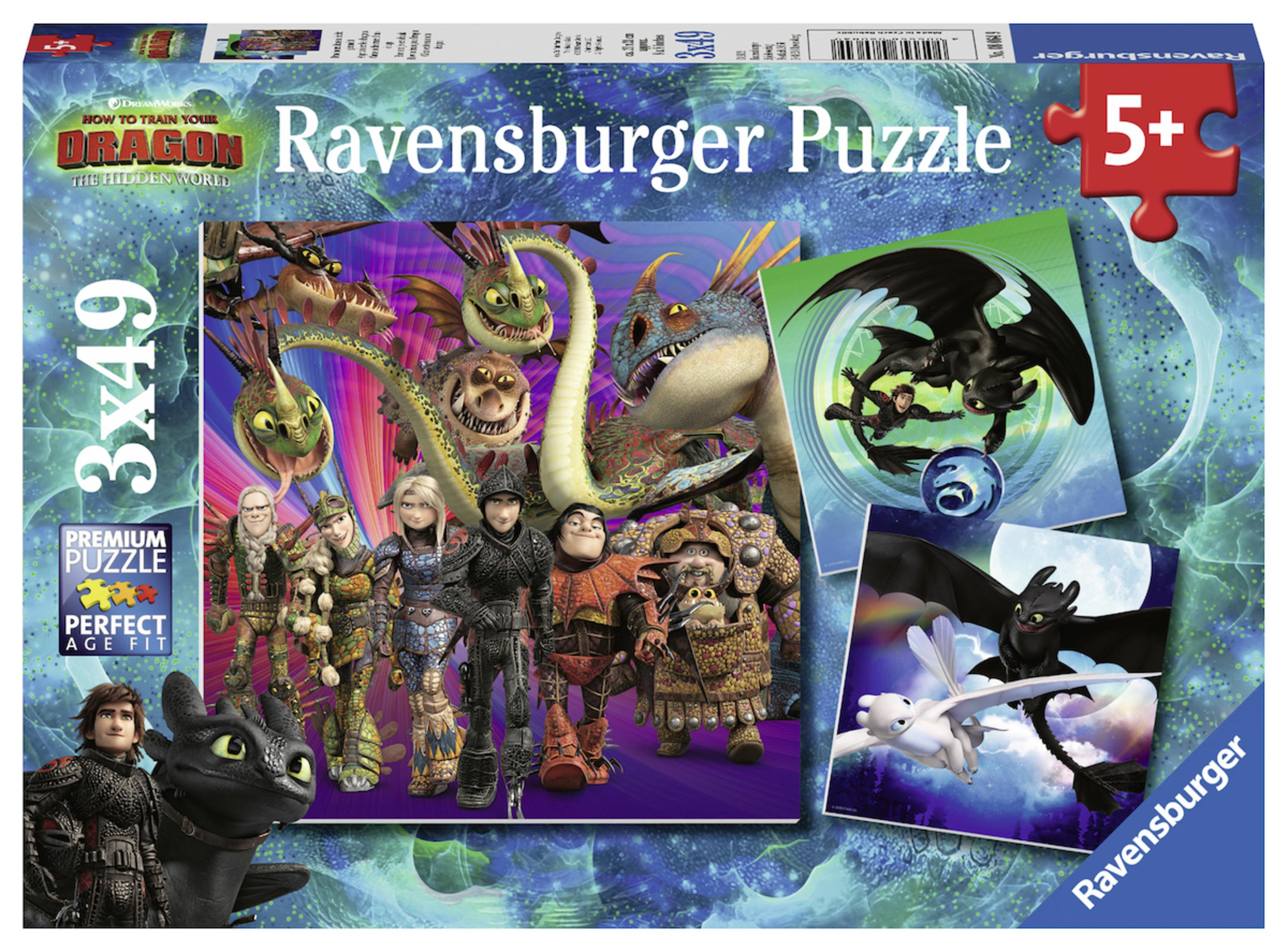 08064 GEMACHT RAVENSBURGER LEICHT Puzzle DRACHENZÄHMEN