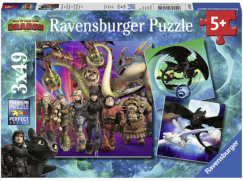 Puzzle RAVENSBURGER GEMACHT DRACHENZÄHMEN LEICHT 08064