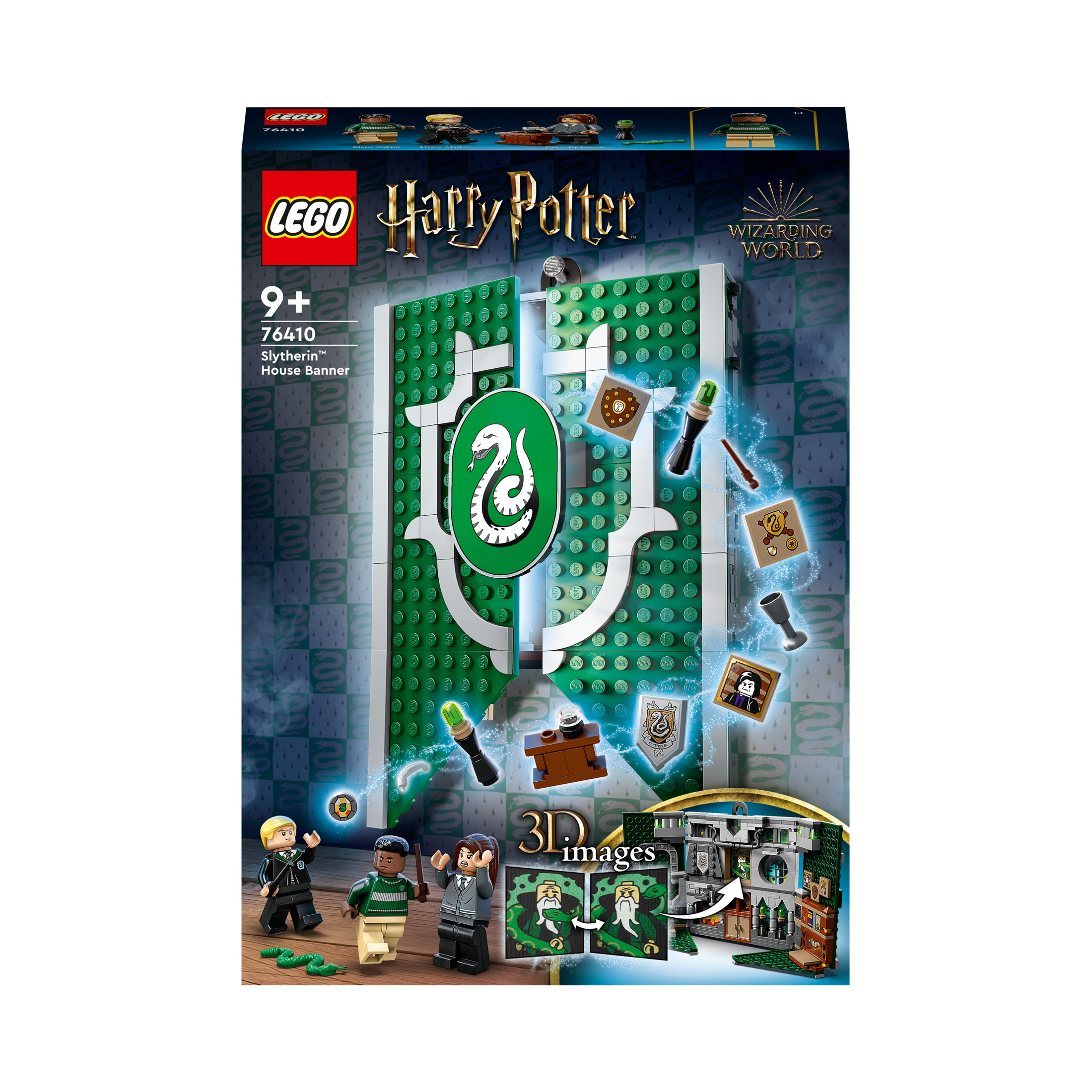 Lego Harry Potter Slytherin Haus Banner Set Box Art.