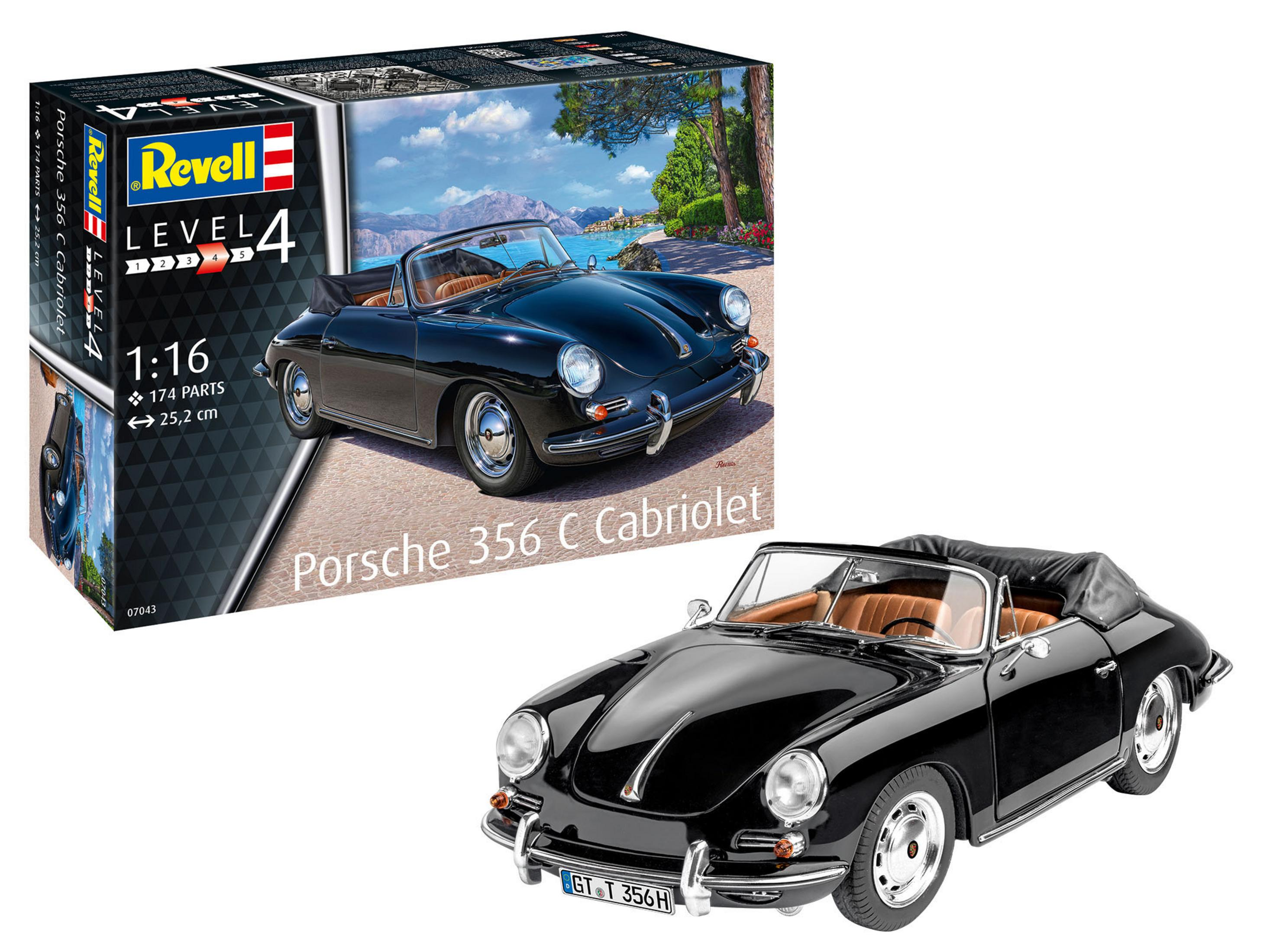 Bausatz, 356 C CABRIOLET Mehrfarbig REVELL 07043 ONLINE) PORSCHE (NUR