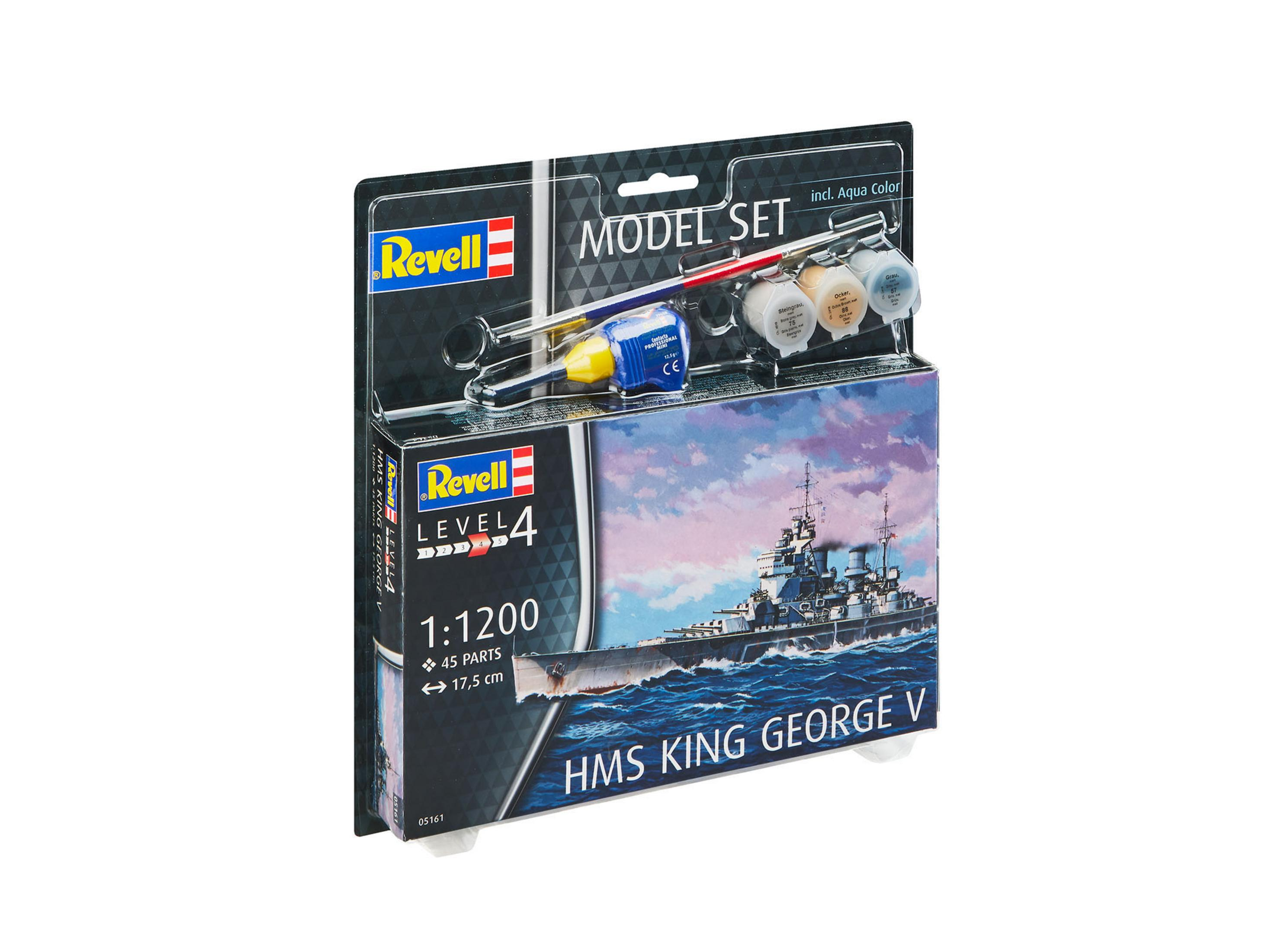 (NUR SET HMS Bausatz, GEORGE KING ONLINE) V MODEL REVELL Mehrfarbig 65161