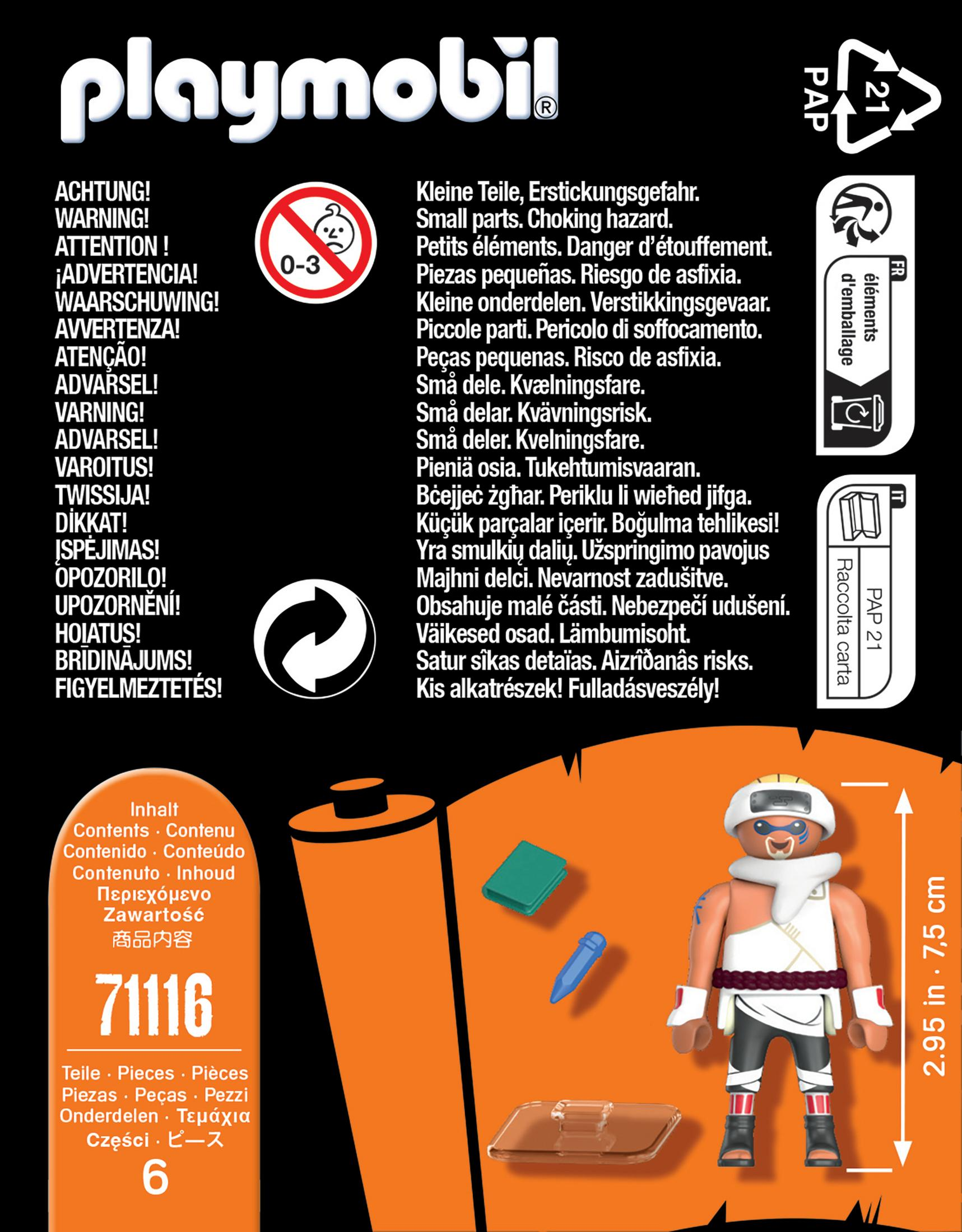 Eine Spielfigur mit weißer Kopfbedeckung und einem blau-braunen Outfit. Ein brauner Hintergrund und ein blauer Marker sind sichtbar.